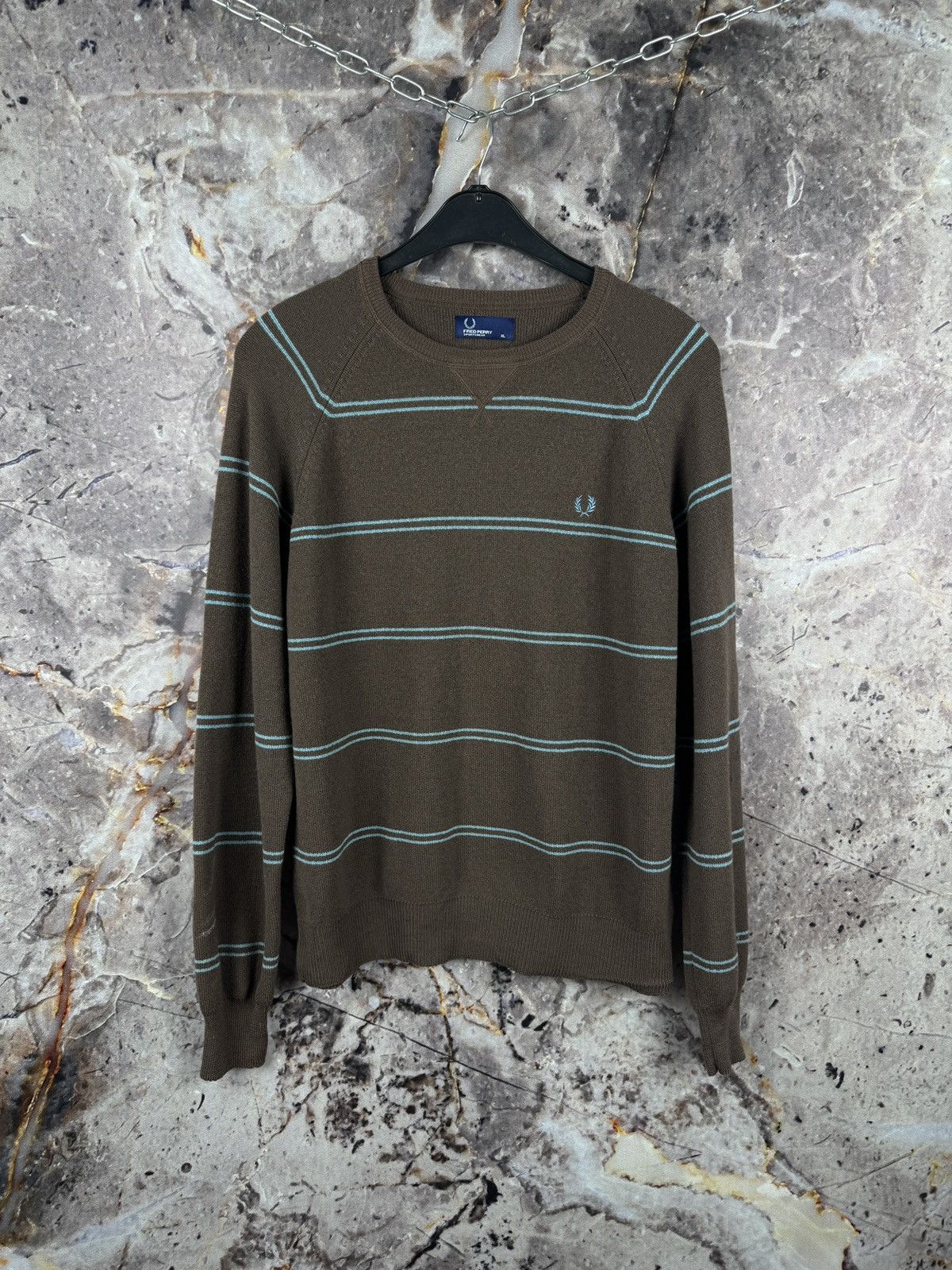 Fred Perry Men’s Fred Perry Stripped Pullover Sweater Size XL Size US XL / EU 56 / 4 - 1 Thumbnail