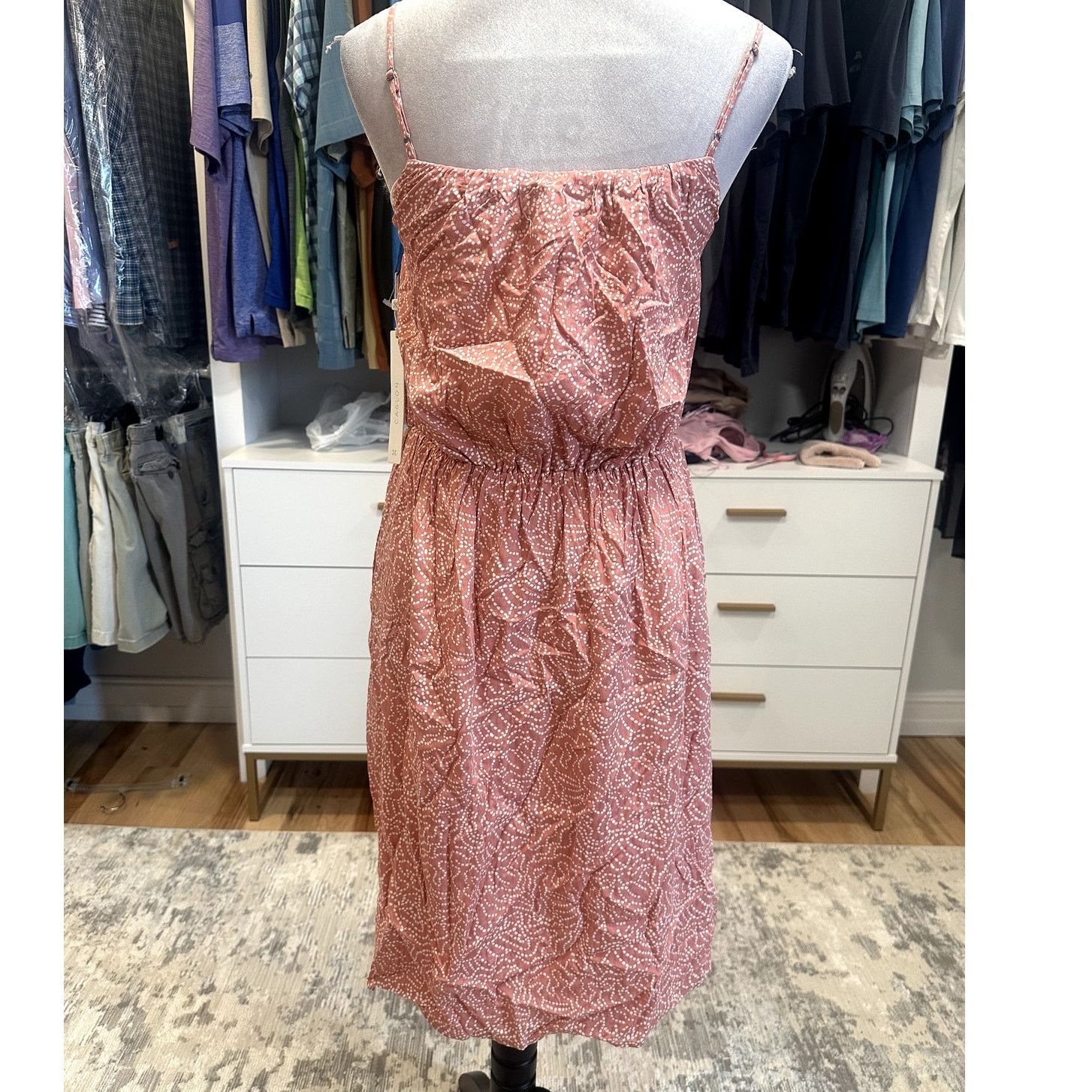 Other Caslon NWT XXS Coral Pink Sleeveless Midi Dress Boho Flowy Size XXS / US 00 / IT 34 - 4 Thumbnail