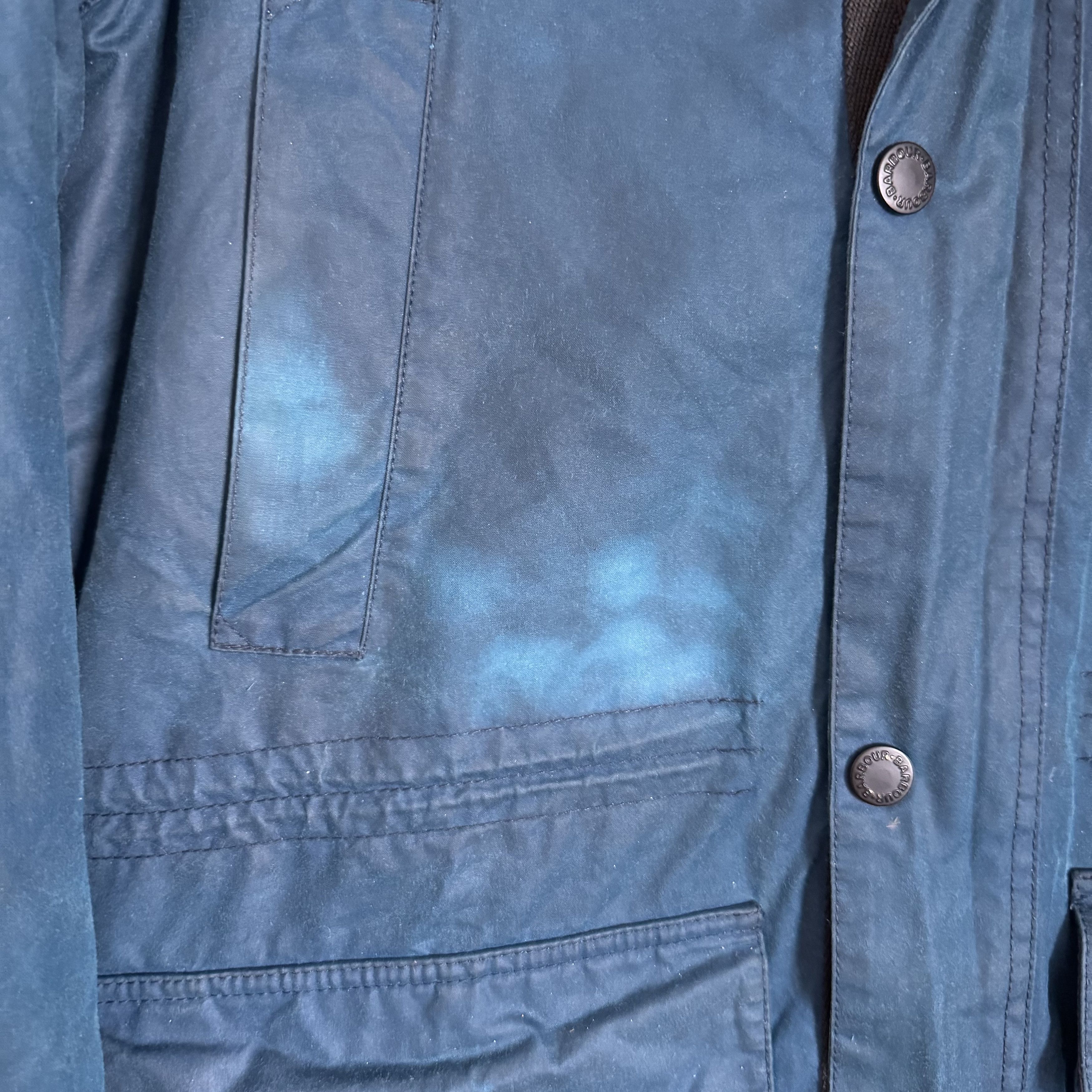 Barbour Men's BARBOUR FENTON Storm System Waxed Blue Warm Jacket S Size US S / EU 44-46 / 1 - 9 Thumbnail