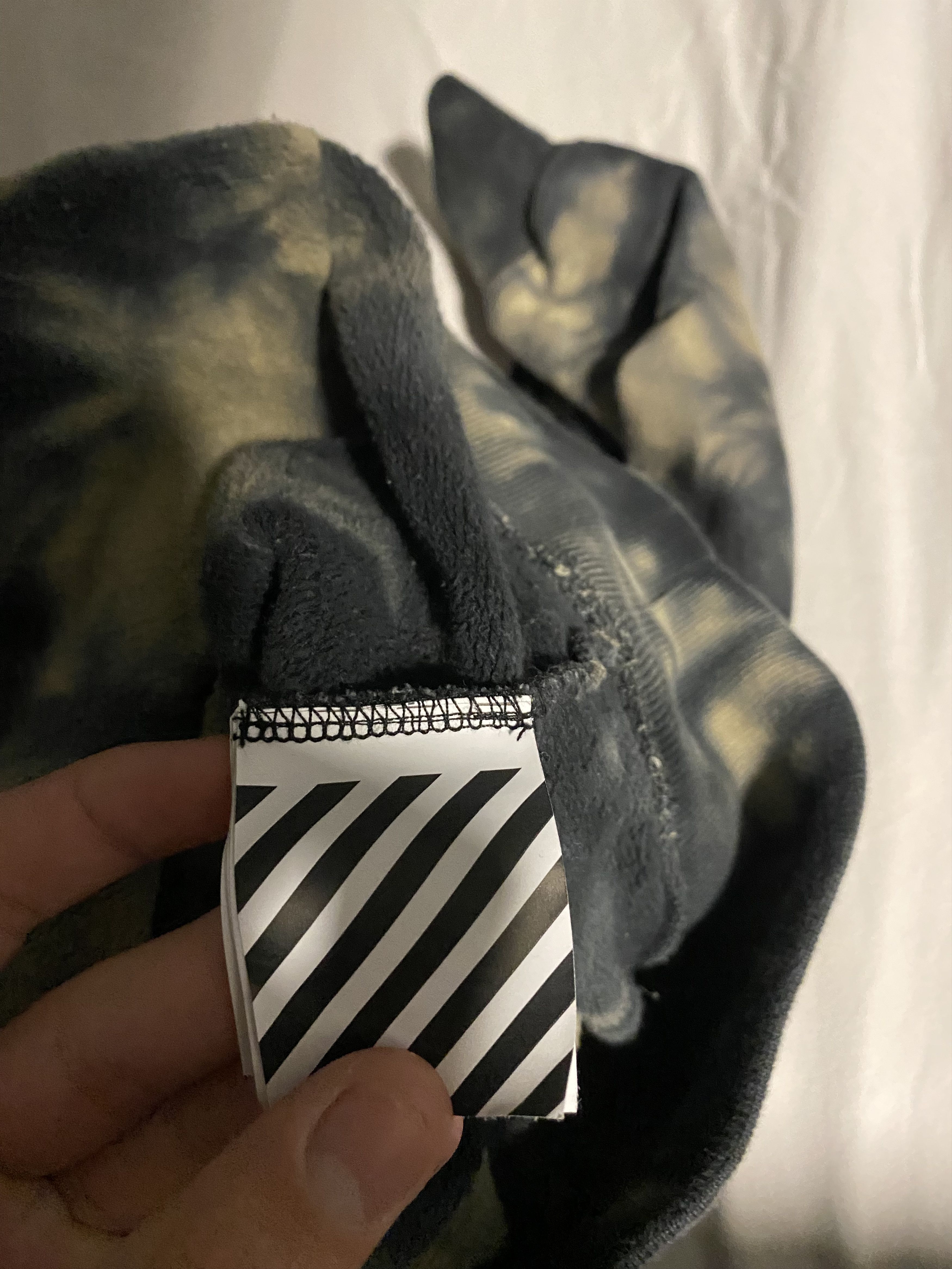 Off-White off-white grey/black tie dye type hoodie Size US M / EU 48-50 / 2 - 6 Thumbnail