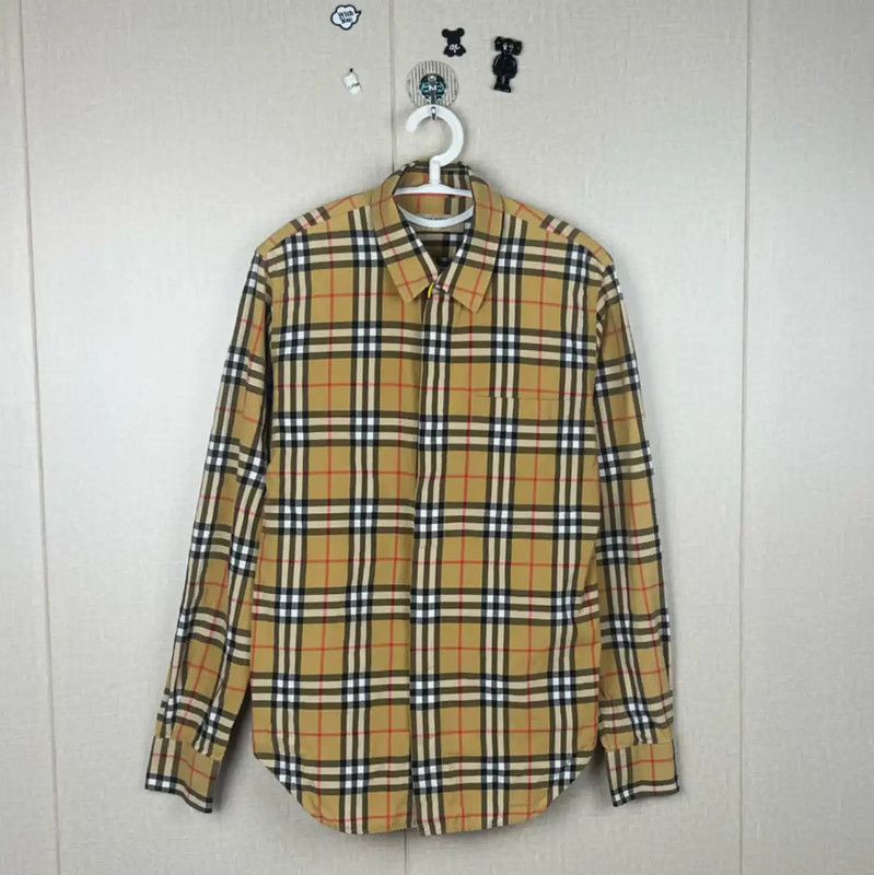 Burberry Burberry Yellow Cotton Long Sleeve Shirt Size US XXS / EU 40 - 1 Thumbnail