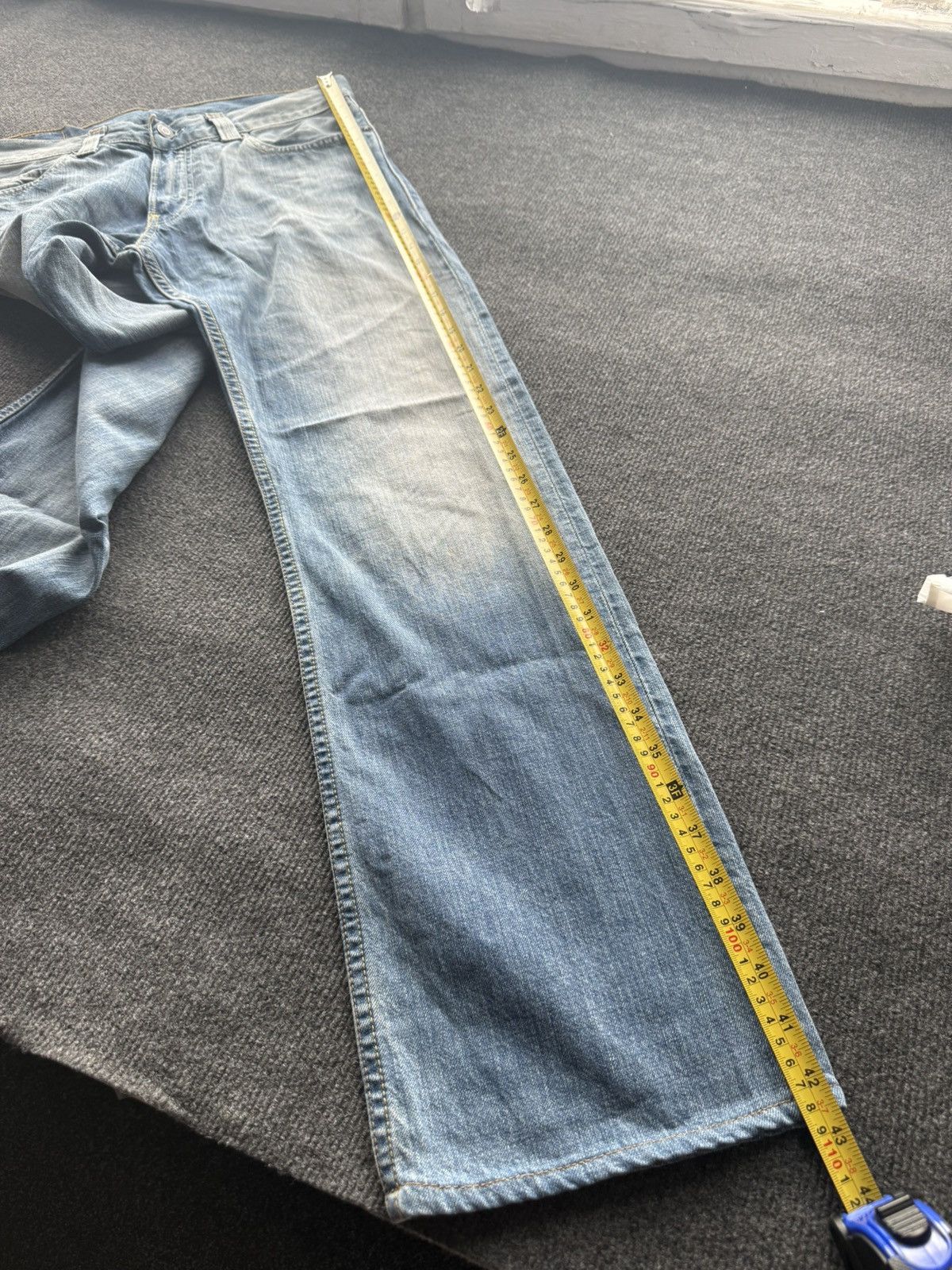 Levi's Retro VNTG 00s Y2K Levi’s 506 Bootcut Blue Denim Jeans Size US 32 / EU 48 - 15 Thumbnail