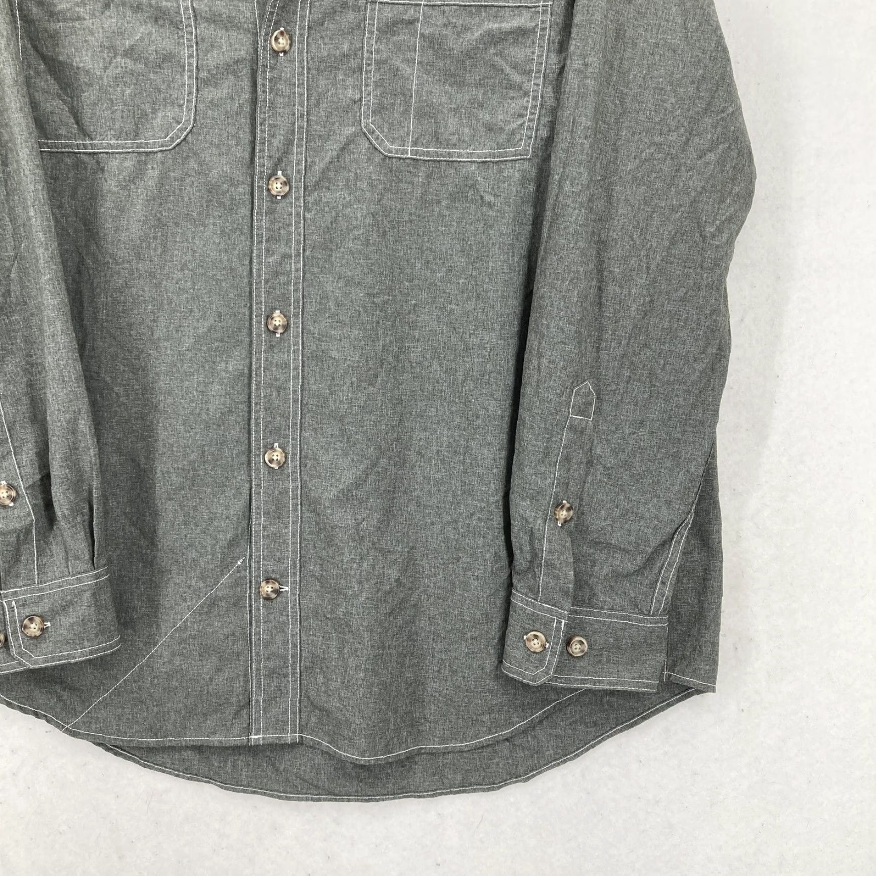 Vintage Duluth Shirt Mens XL Green Button-Up Outdoor Utility Alaskan Hardgear Bush Pilot Long Sleeve Pocketed Collared Logo Size US XL / EU 56 / 4 - 3 Thumbnail