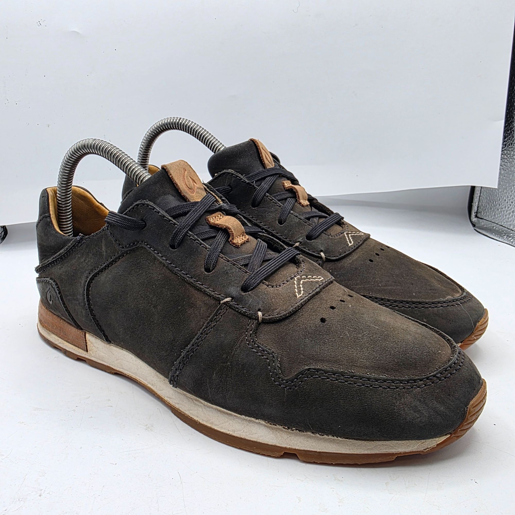 Olukai OluKai Men's Huaka'i Li Mens Size 7 Black Shoes Leather Casu Size US 7 / EU 40 - 1 Thumbnail