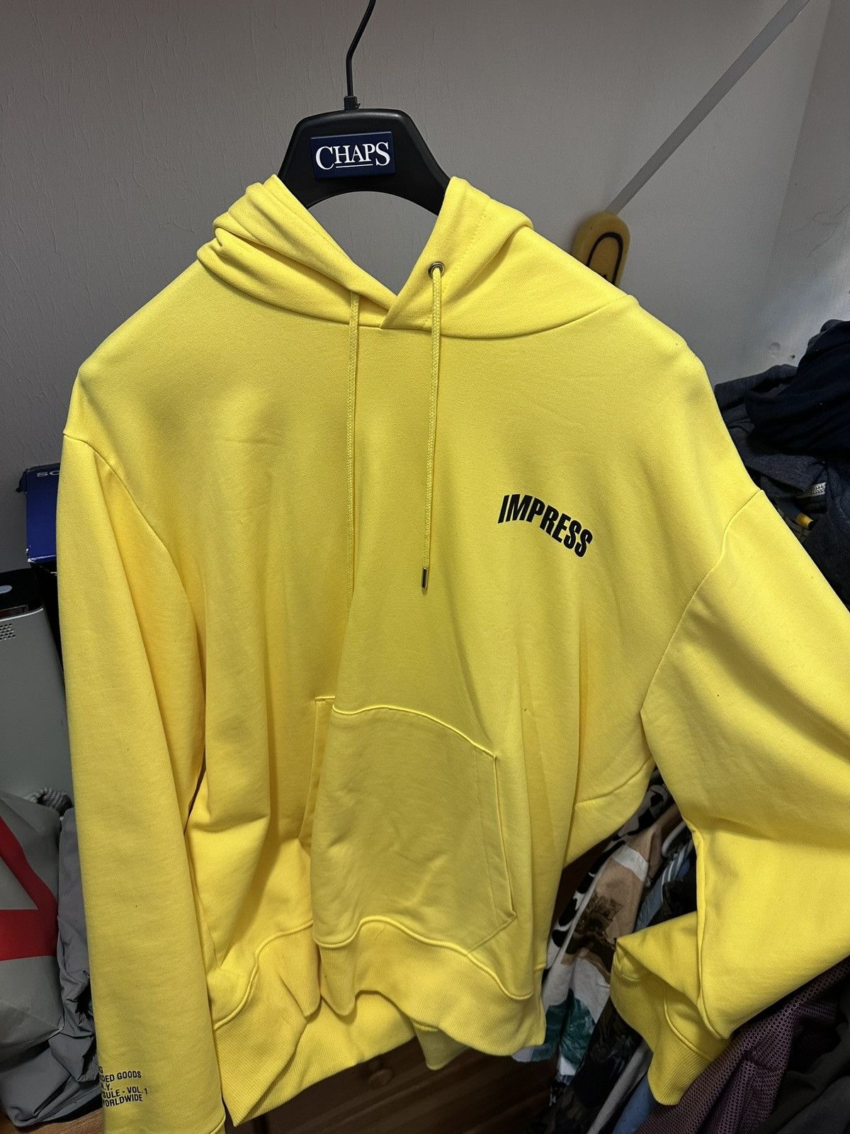 Image of Helmut Lang Hoodie in Yellow, Men's (Size XL)