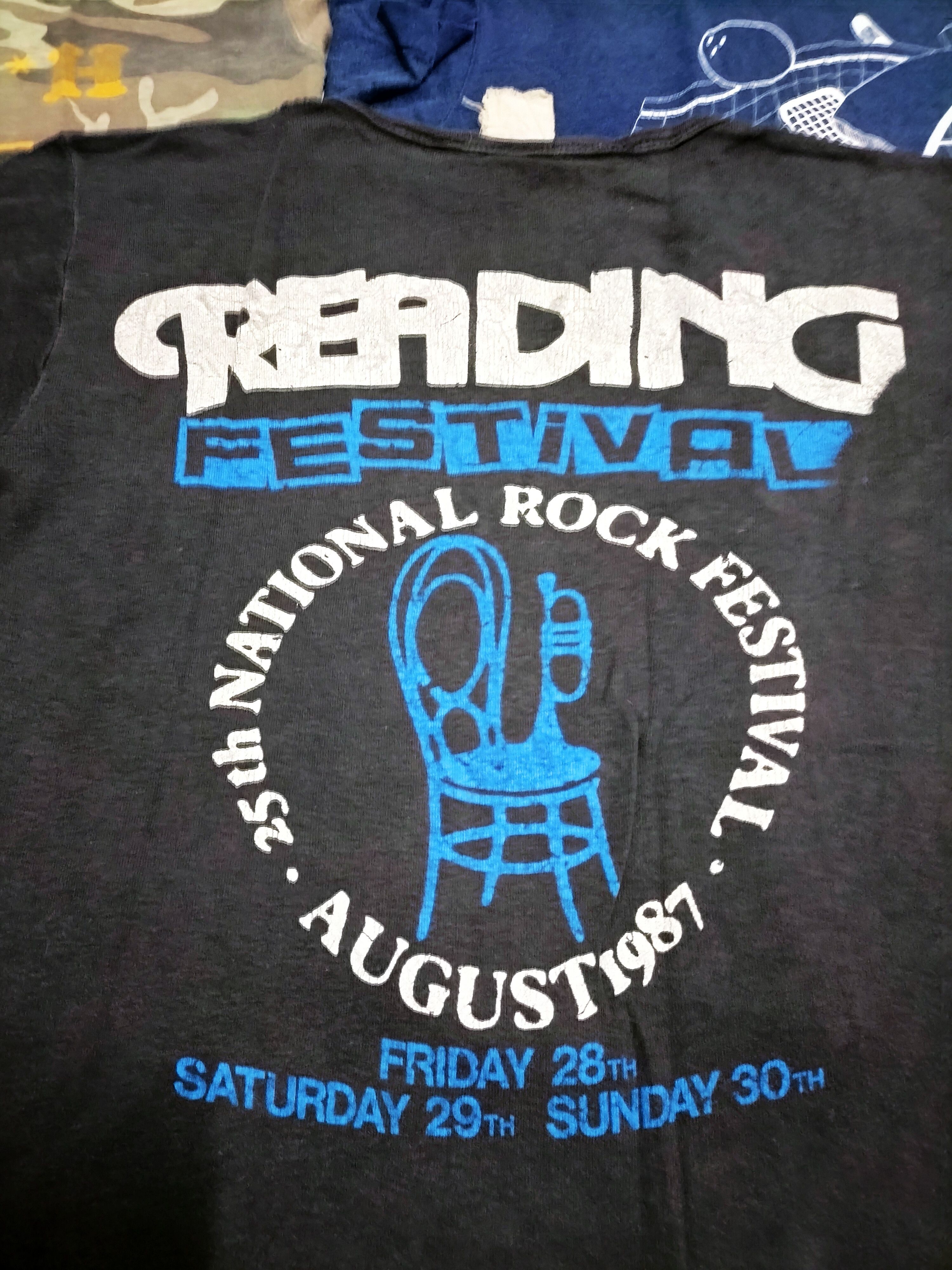 Band Tees Vintage 80s Reading Festival Status Quo Alice Cooper Size US L / EU 52-54 / 3 - 22 Thumbnail