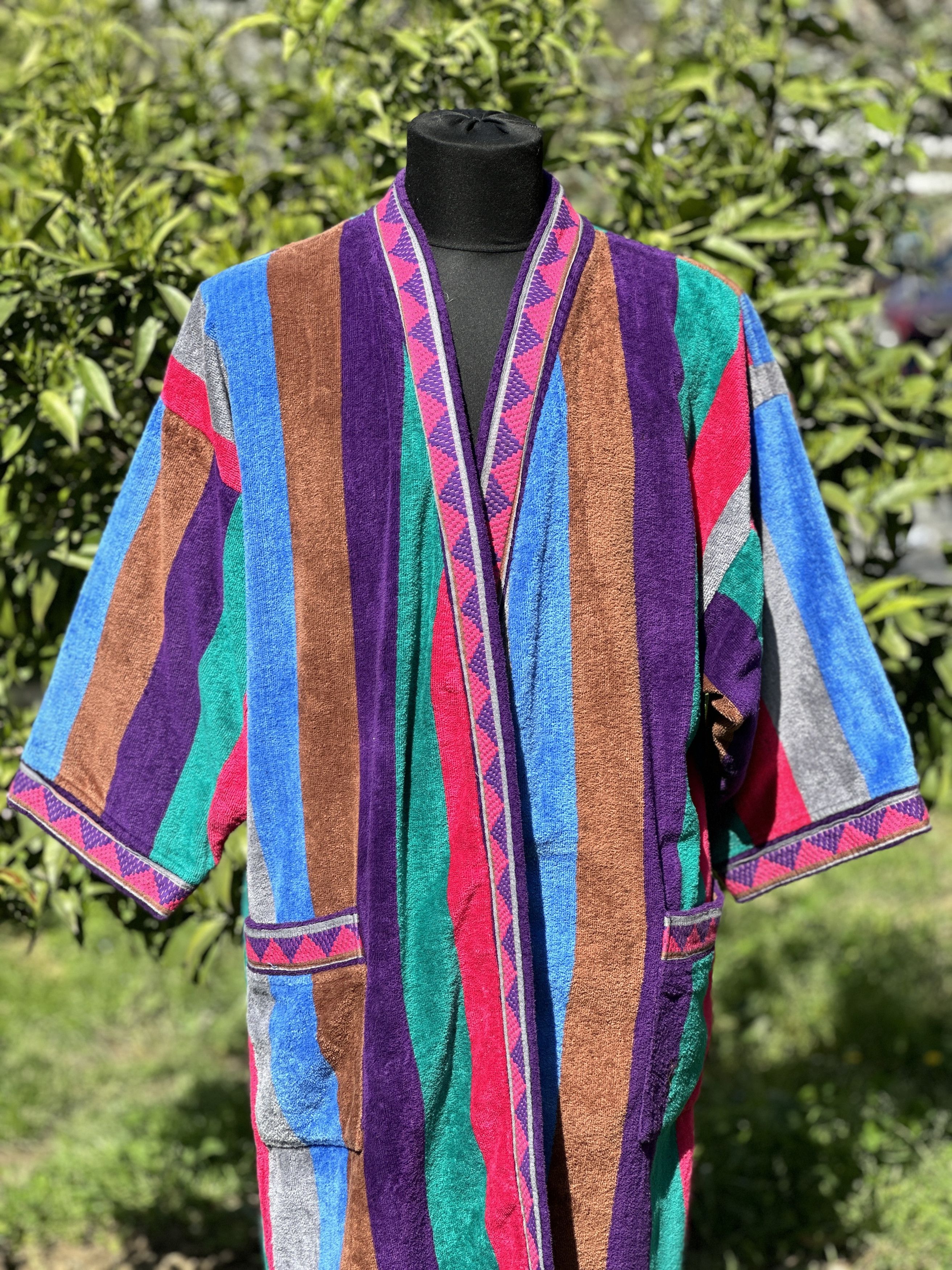 Saint Laurent Paris Bathrobe YSL 3D Knit Striped Linge de Maison Sweater Size M Size US M / EU 48-50 / 2 - 2 Thumbnail