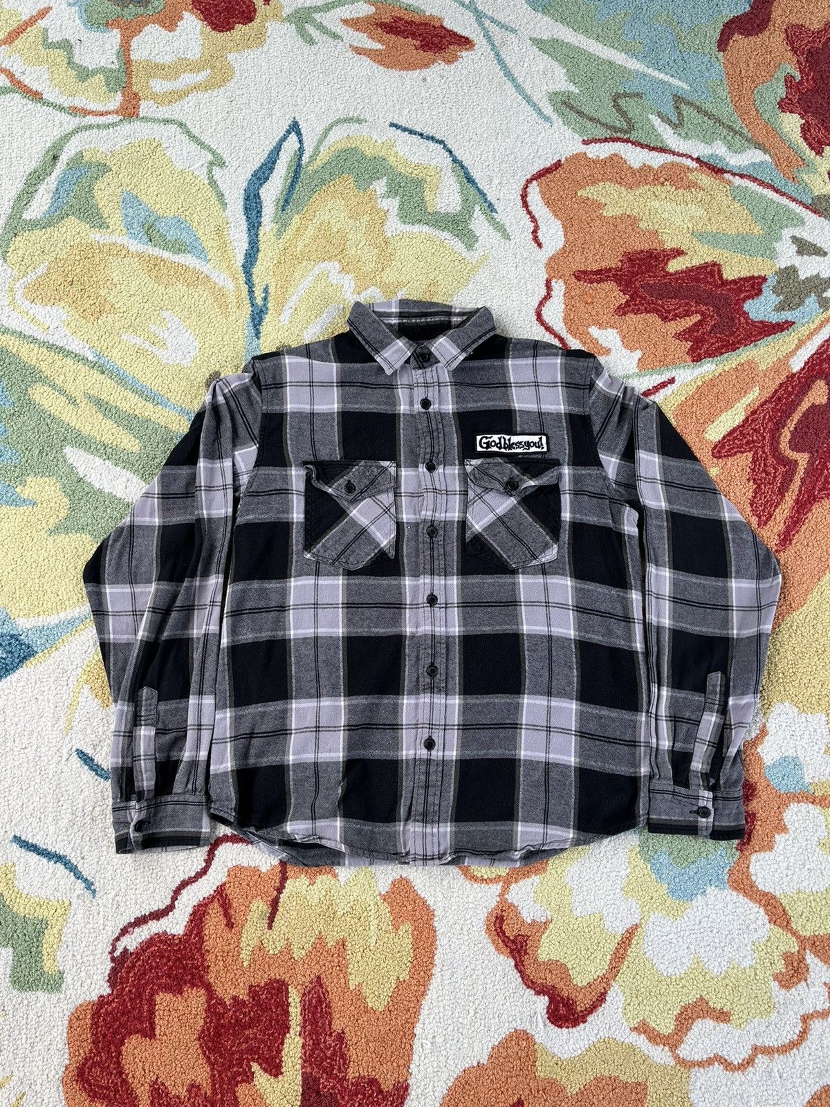 トップス supreme God Bless Plaid Flannel Shirt Supreme God Bless Plaid Flannel Shirt M