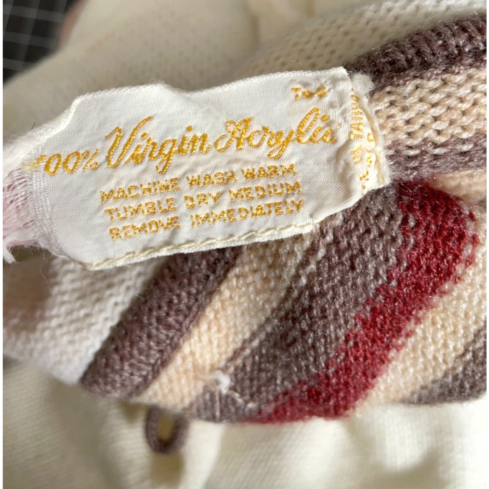 Vintage VINTAGE 80s Hooded Toggle Sweater Women's Small White Red Striped Boho Knit Acrylic Size S / US 4 / IT 40 - 3 Thumbnail