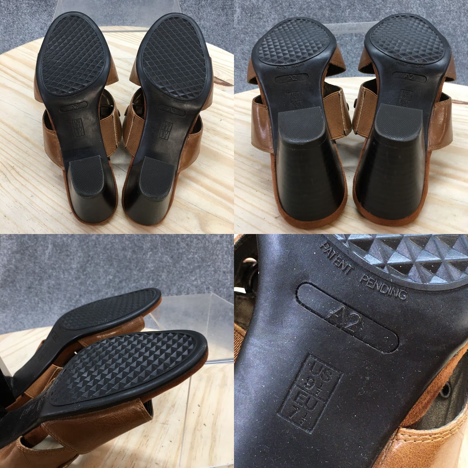 Vintage Aerosoles A2 Sandals Womens 9.5 M Base Board Casual Slip On Heels Slide Brown Size US 10 / IT 40 - 9 Thumbnail