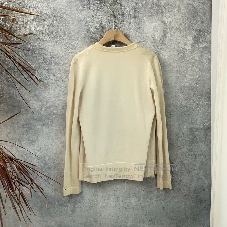 Hermes Hermes Beige patchwork faux two-piece knit cardigan sweate Size XXS / US 00 / IT 34 - 3 Thumbnail