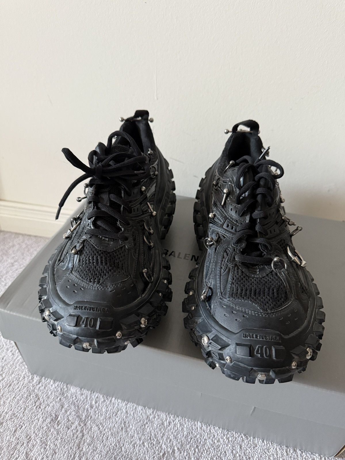 Balenciaga Balenciaga Defender Bouncer Pierced Sneaker | Grailed