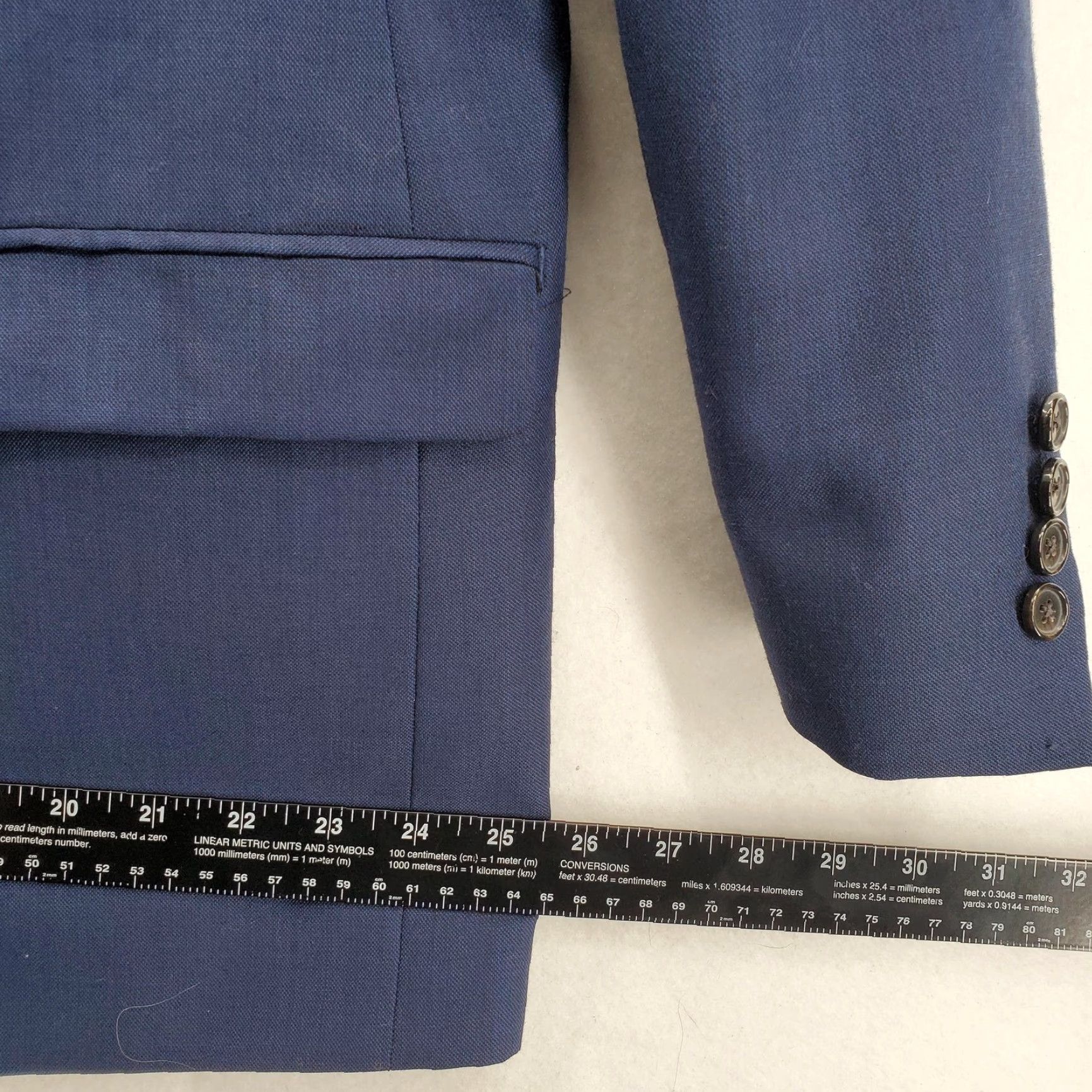 Ralph Lauren Lauren Ralph Lauren Blazer Mens 48R Blue 100% Wool Two Button Notch Lapel Lined Size 48R - 7 Thumbnail