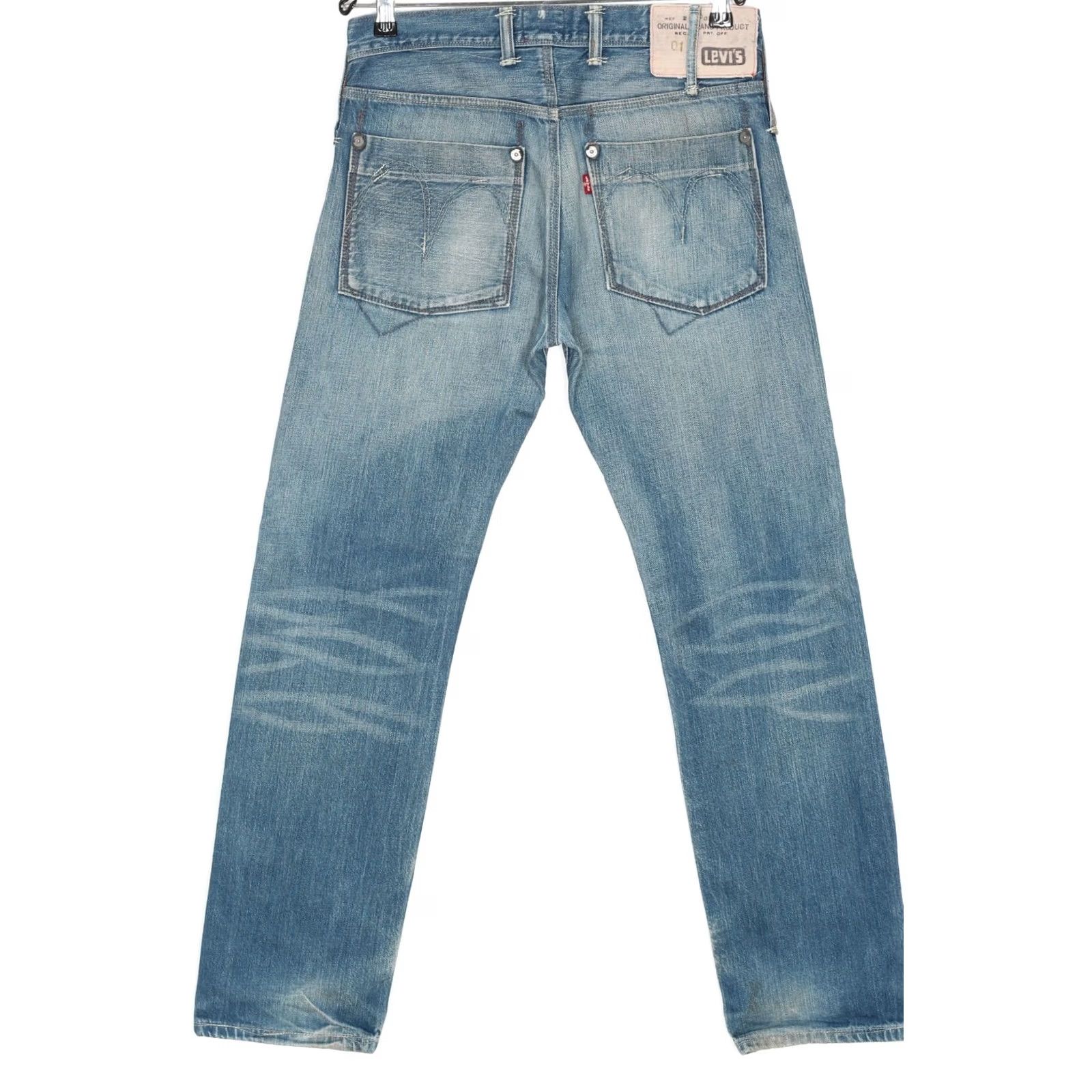 Levi's VINTAGE LEVI’S 80s Red Button BIG DADDY Straight Jeans Men 31/32 Blue Denim DZ6707 Width 31 L32 Size US 31 - 3 Thumbnail