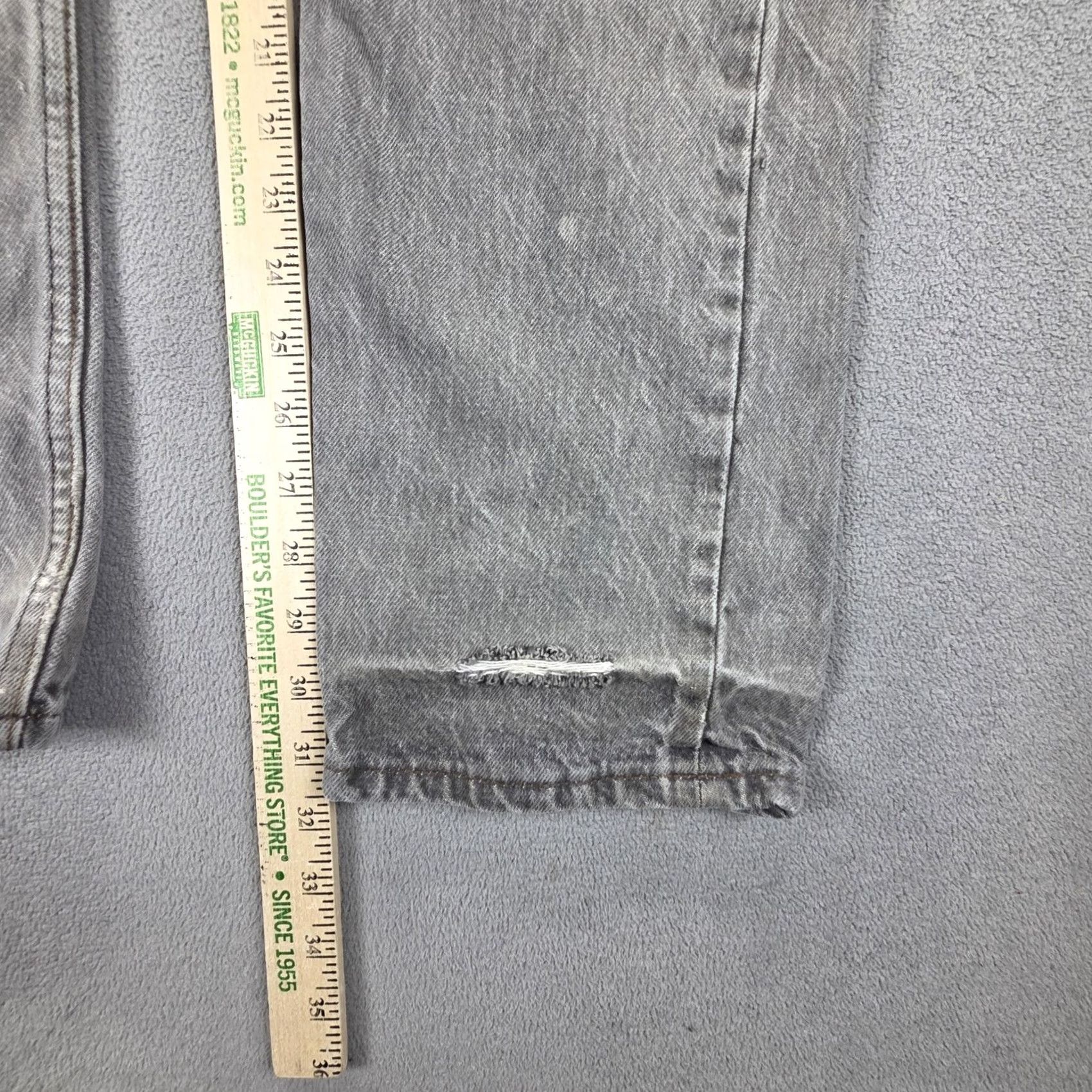 Levi's VTG Levi's 501 Jeans Mens Gray Wash Straight Button Fly 27x32 Denim Cotton Distressed Pockets USA 501-0658 Mens Vest? Size US 27 - 4 Thumbnail