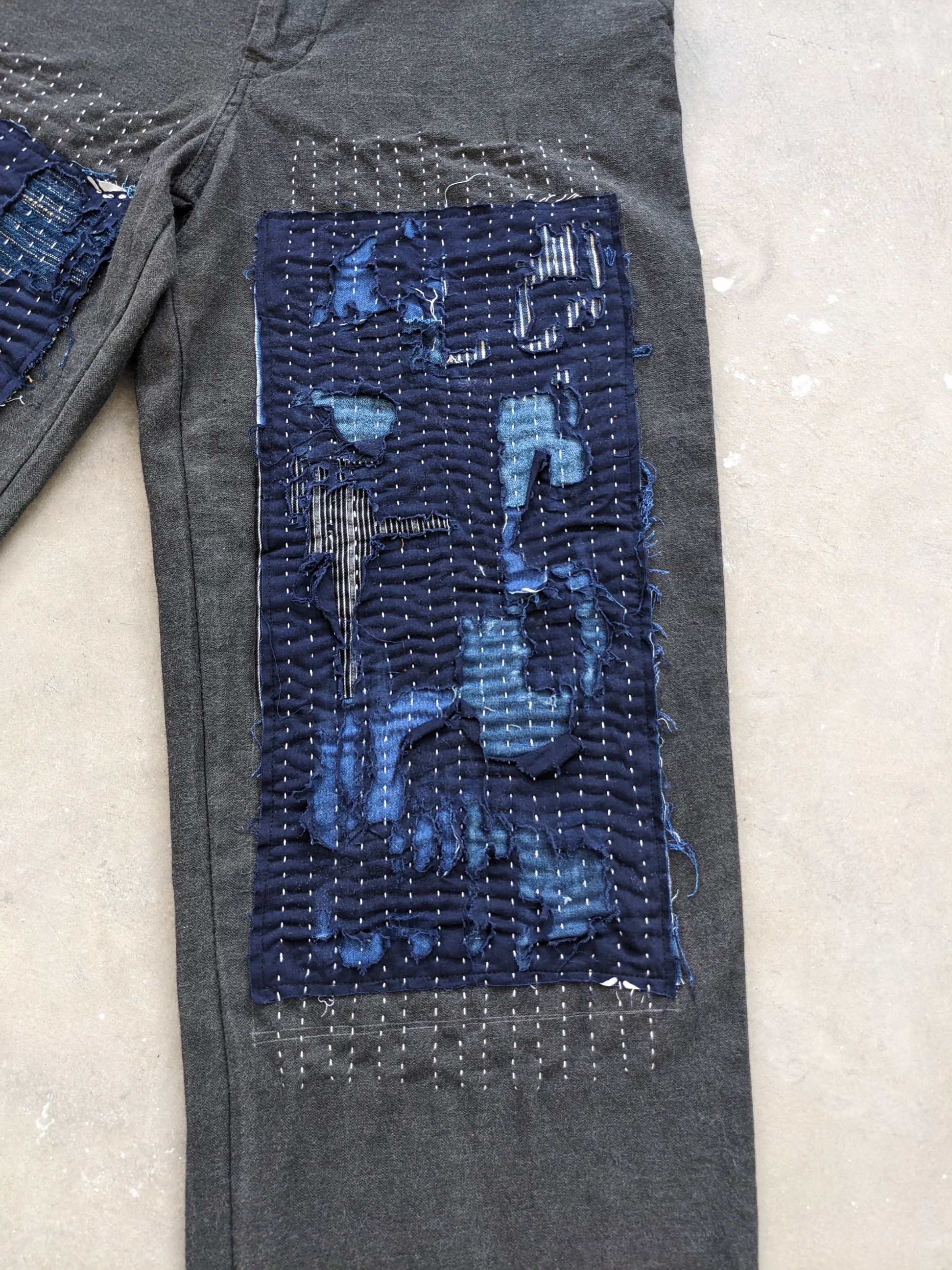 Designer × Japanese Brand Comme Des Garcons Homme Custom Boro Sashiko Pants Size US 28 / EU 44 - 7 Thumbnail