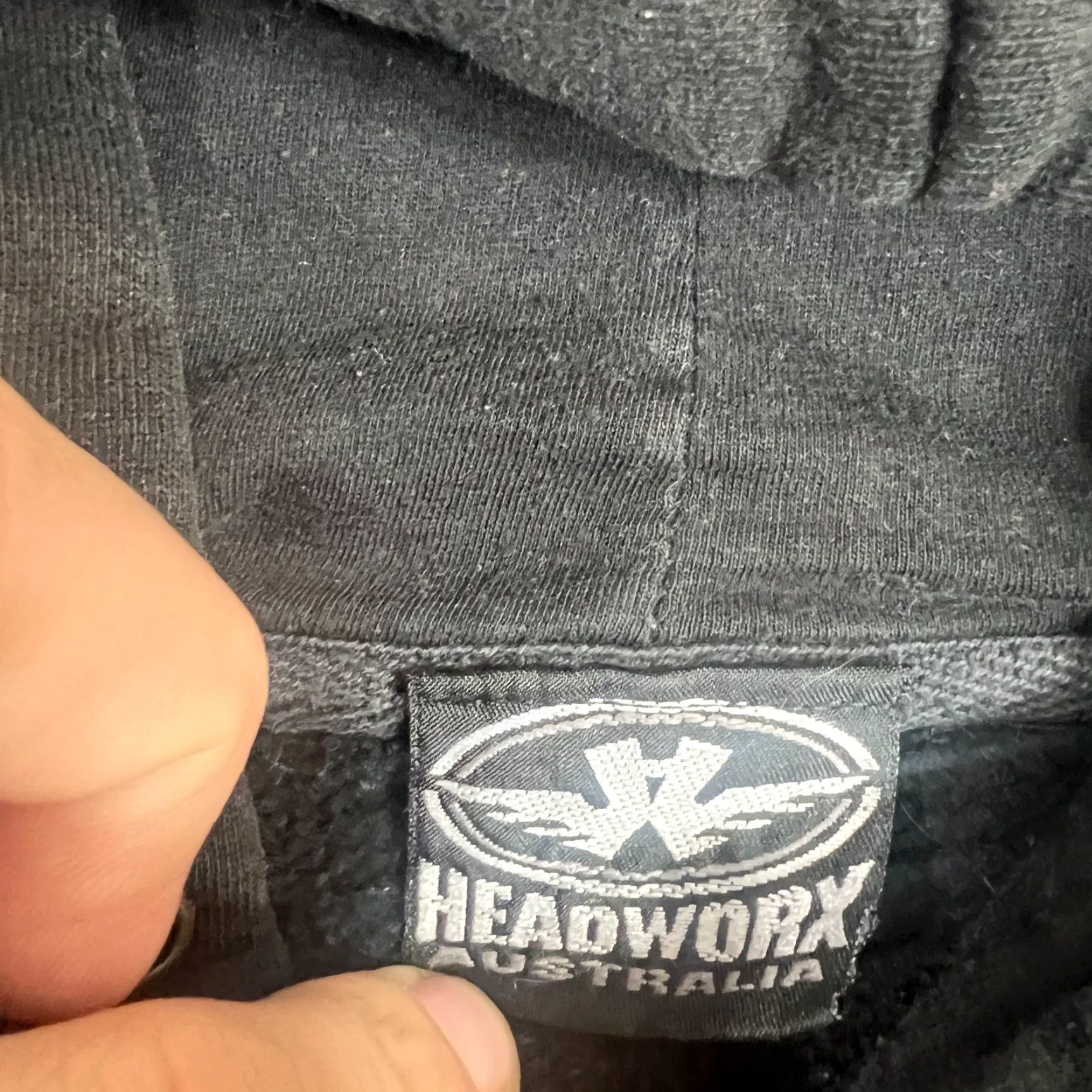 Vintage VINTAGE Headworx Australia Hoodie Graphic Print Long Sleeve Adult Large Black 90s Surf Mens Size US L / EU 52-54 / 3 - 4 Thumbnail