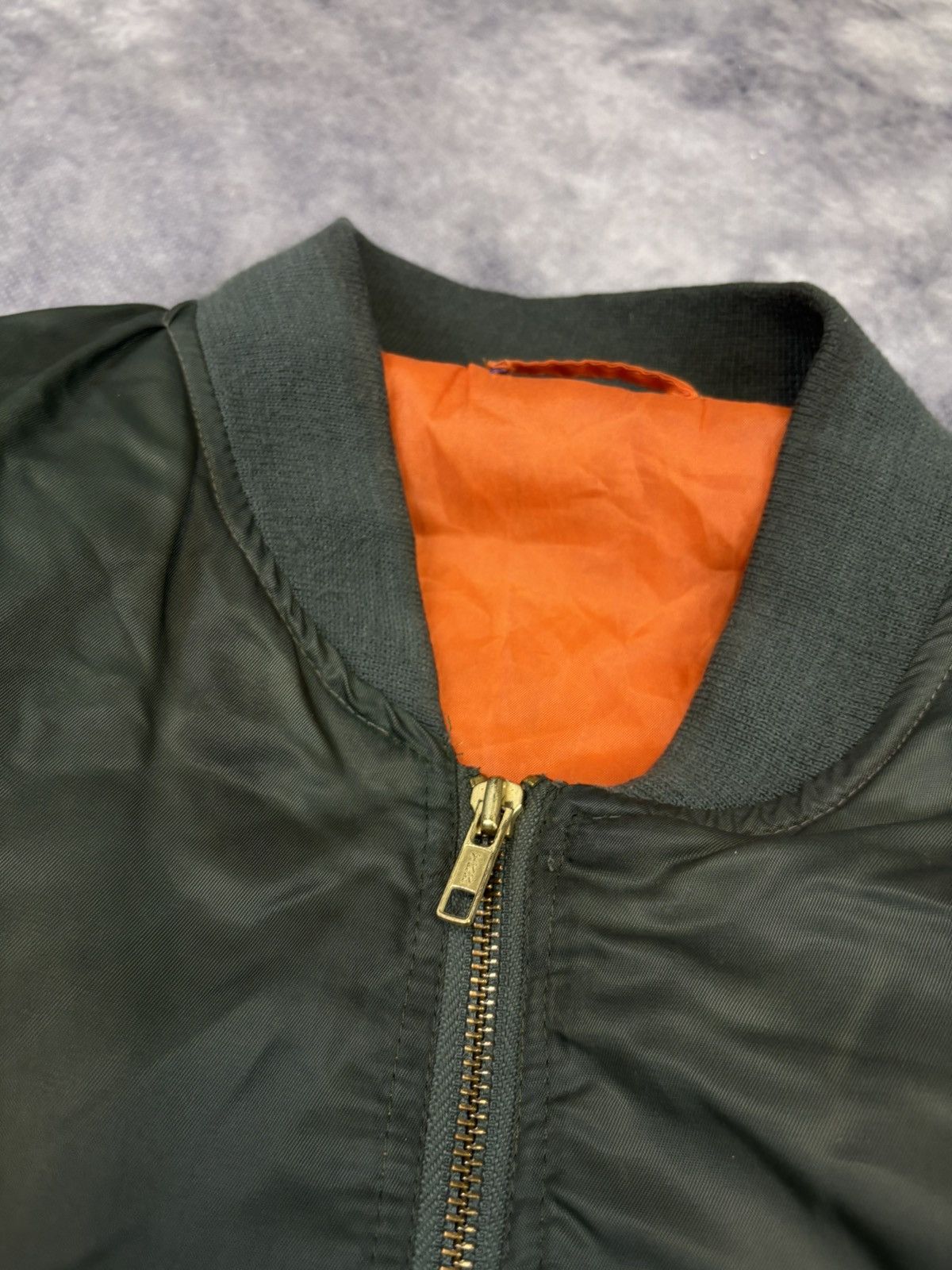 Alpha Industries × Vintage Vintage Bomber Military Army Flyers Jacket ma-1 drip drill Size US L / EU 52-54 / 3 - 2 Thumbnail