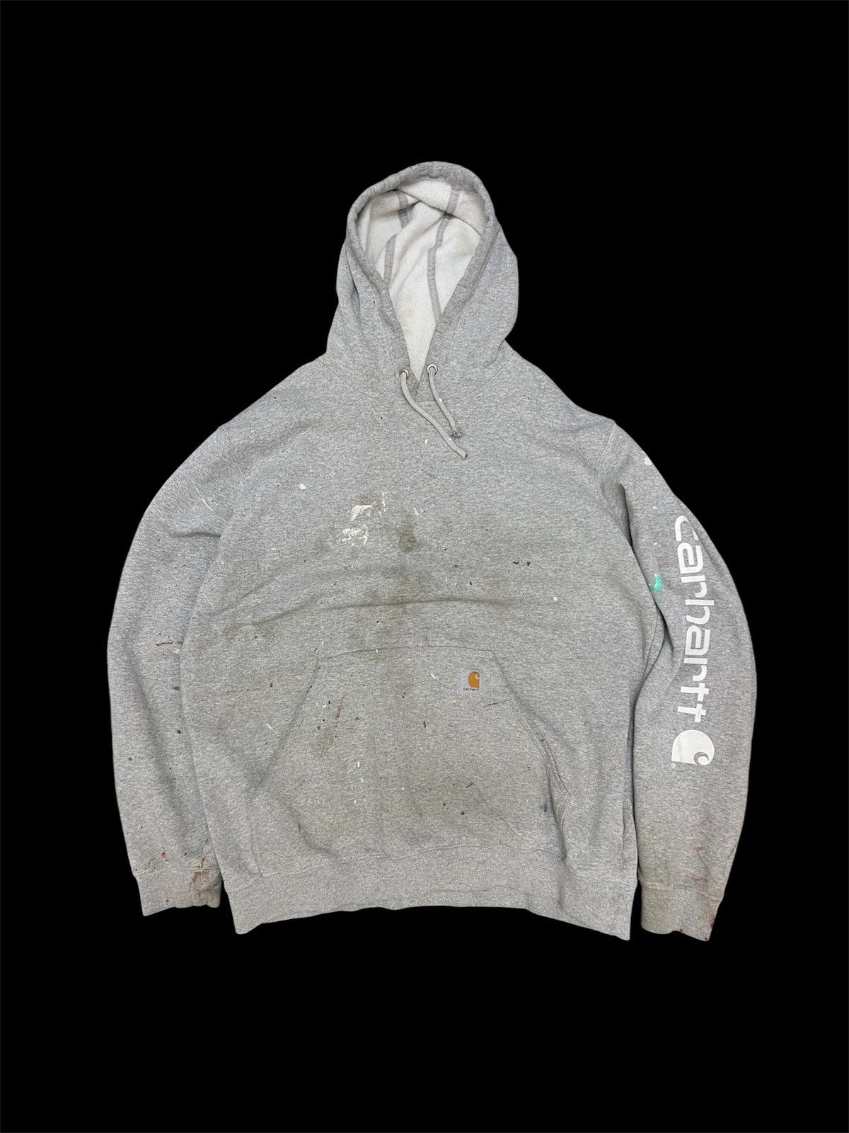 Carhartt VINTAGE Y2K THRASHED FADED CARHARTT OVERSIZE HOODIE Size US XL / EU 56 / 4 - 1 Thumbnail