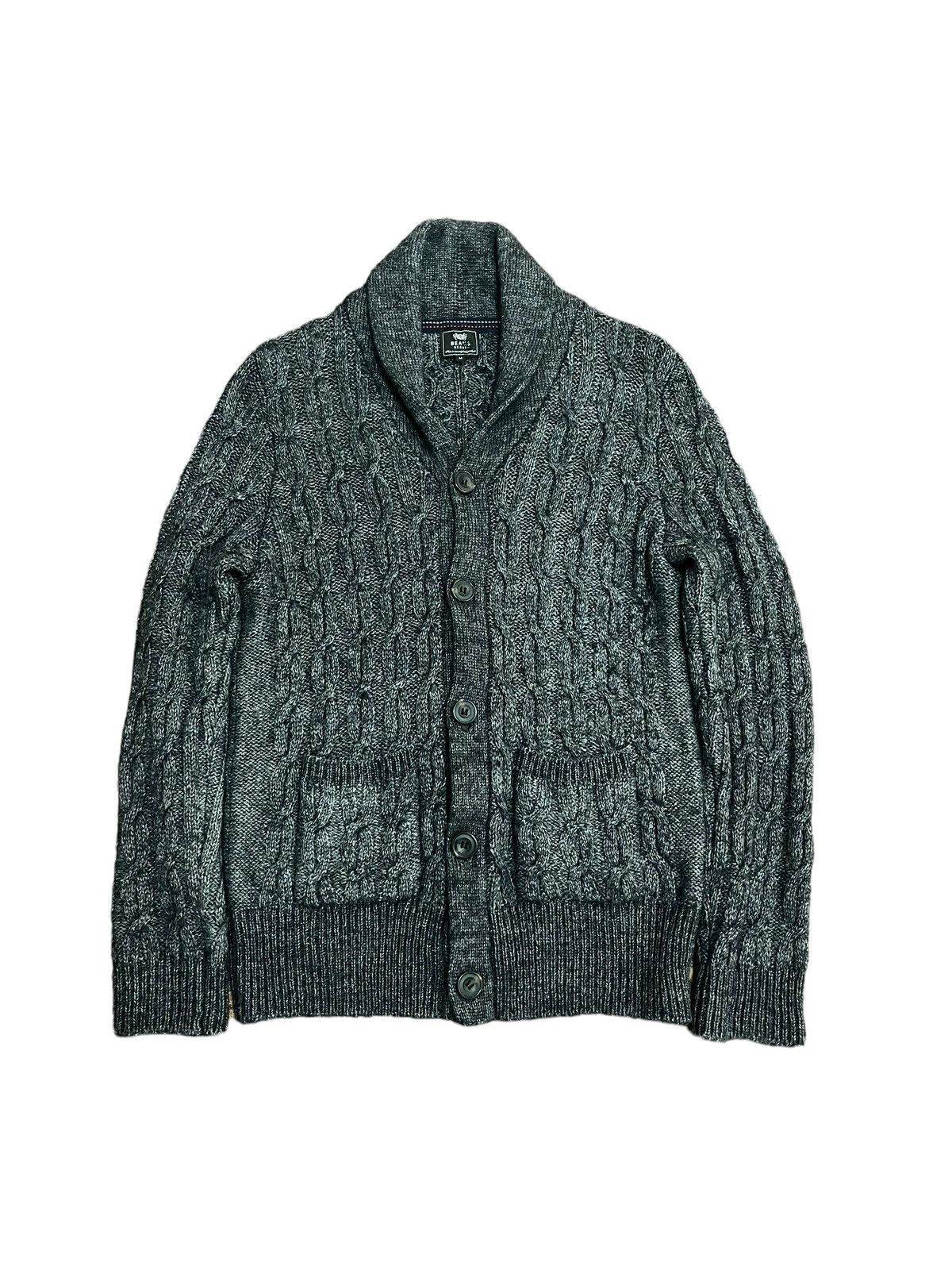 Beams Plus × Designer Vintage Beams Cable Knit Cardigan Jacket Size US M / EU 48-50 / 2 - 1 Thumbnail