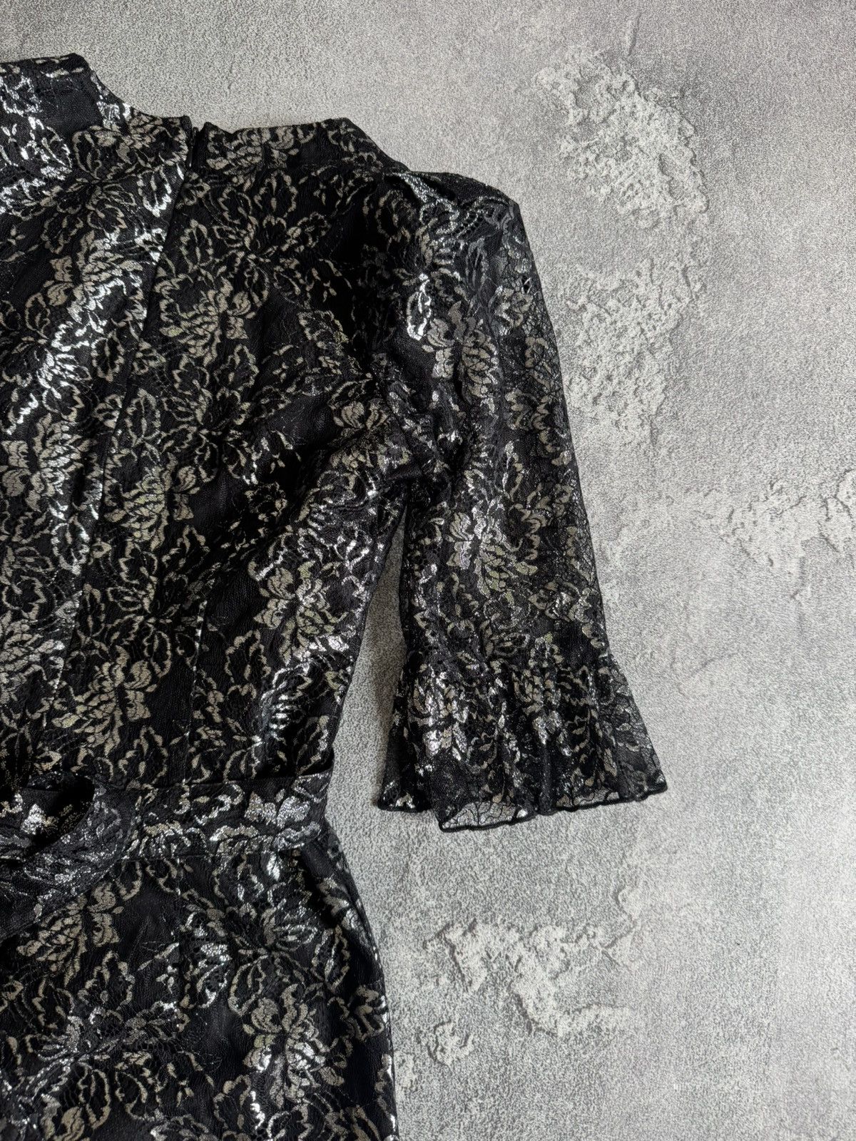 The Vampire's Wife THE VAMPIRE'S WIFE H&M silver black metallic lace dress Size M / US 6-8 / IT 42-44 - 17 Thumbnail