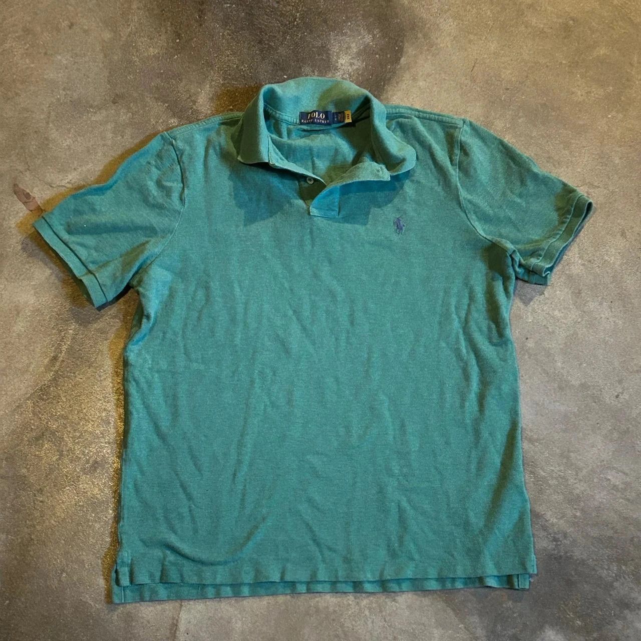 Polo Ralph Lauren Vintage Polo Ralph Lauren green polo shirt Size US L / EU 52-54 / 3 - 2 Thumbnail