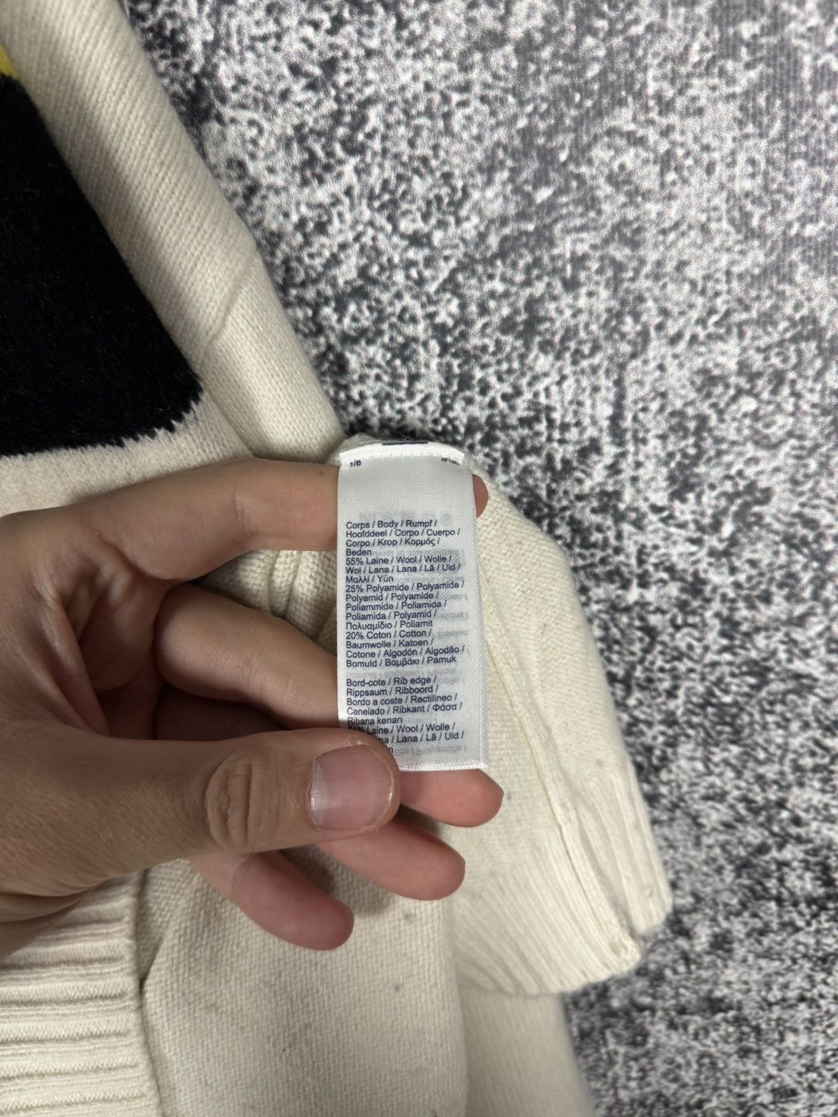 Lacoste Lacoste L!VE Patterned Knit Sweater Wool Pullover Size 40 Size S / US 4 / IT 40 - 9 Thumbnail