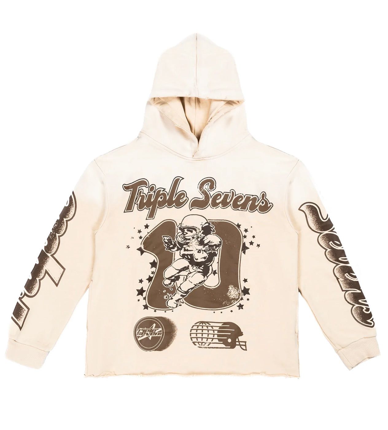 TRIPLE SEVENS All Star Hoodie Cream/Brown Size US S / EU 44-46 / 1 - 1 Thumbnail