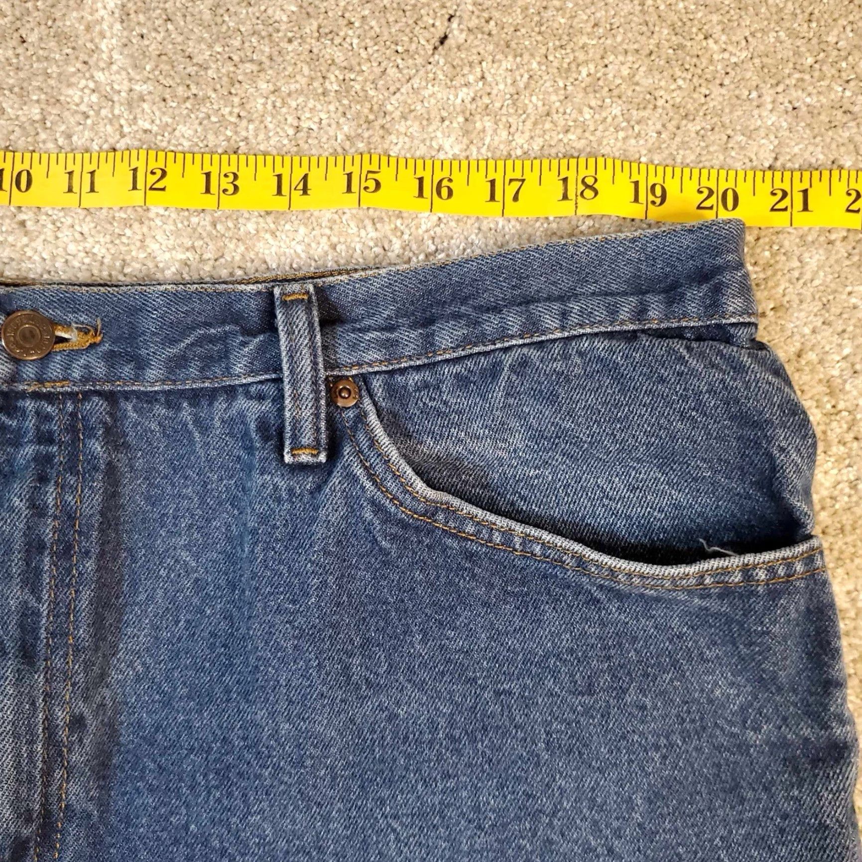 Lee Lee Jeans Mens Regular Fit Straight Leg Blue Denim 42x30 5-Pocket Style N/A Size US 42 / EU 58 - 6 Thumbnail