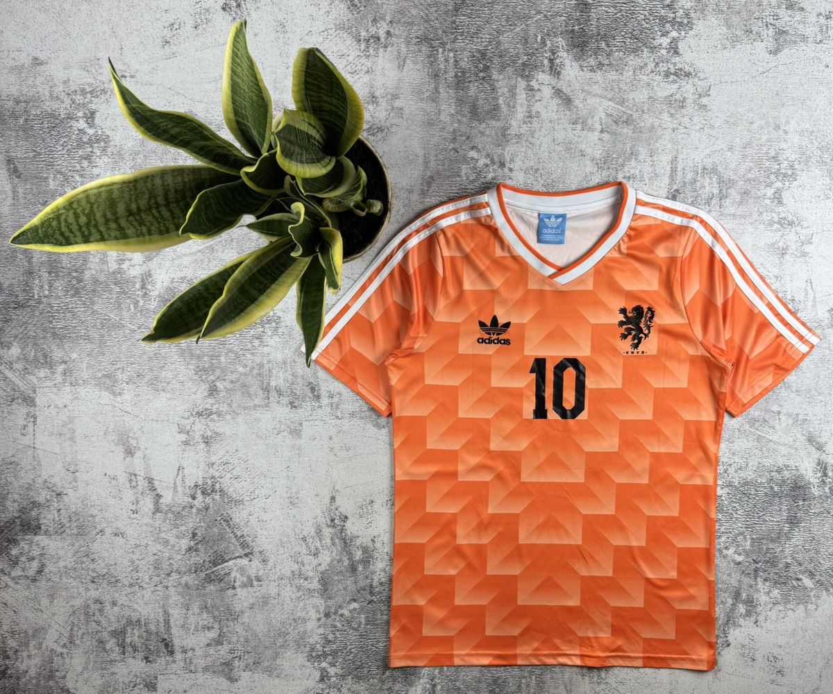 Adidas Netherlands Gullit Retro Kit 1988 Adidas Home Soccer Football T Shirt Jersey Tee Size US M / EU 48-50 / 2 - 1 Thumbnail