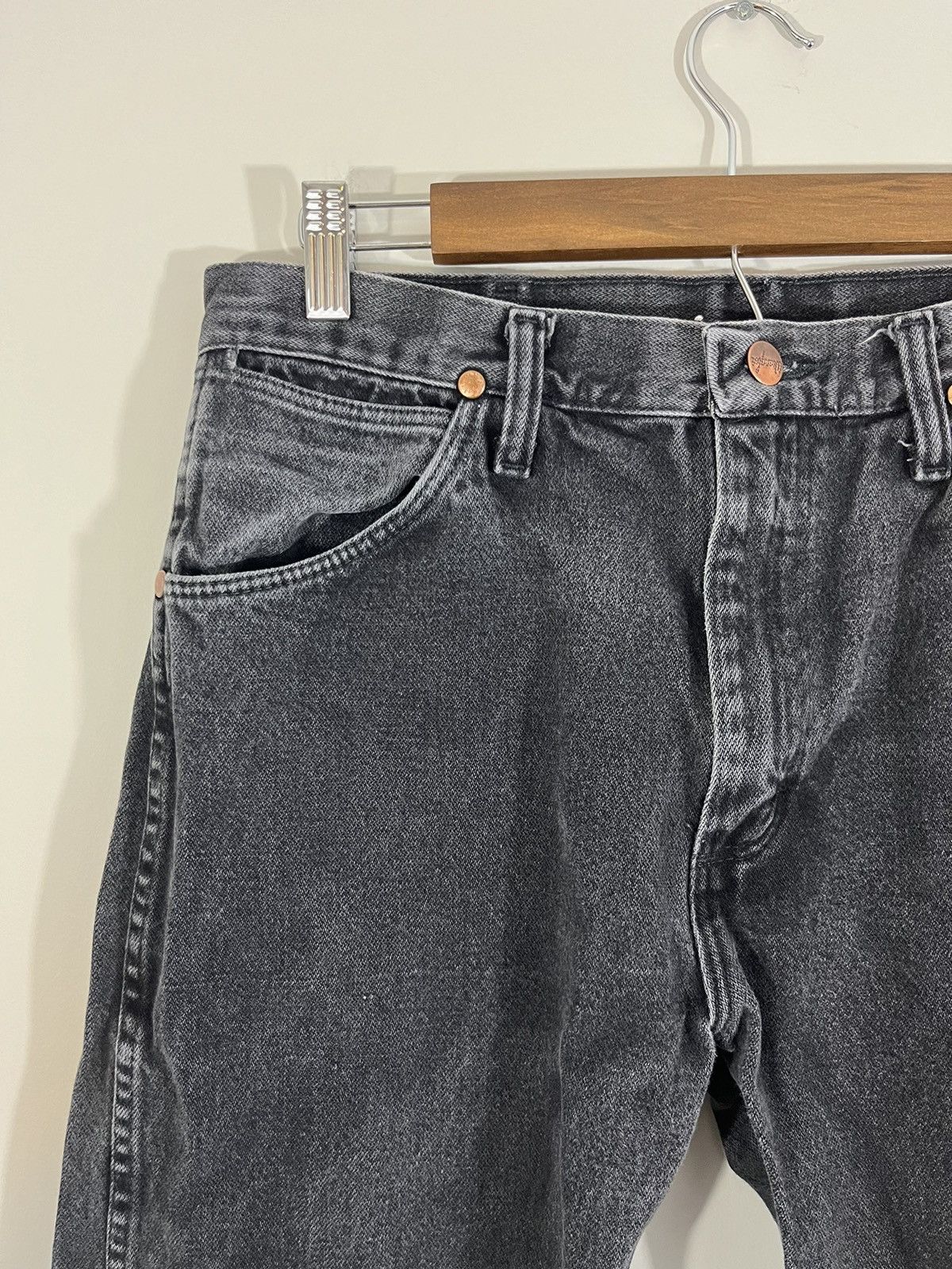Vintage Sun Faded Distressed Black Jeans Size US 33 - 2 Thumbnail