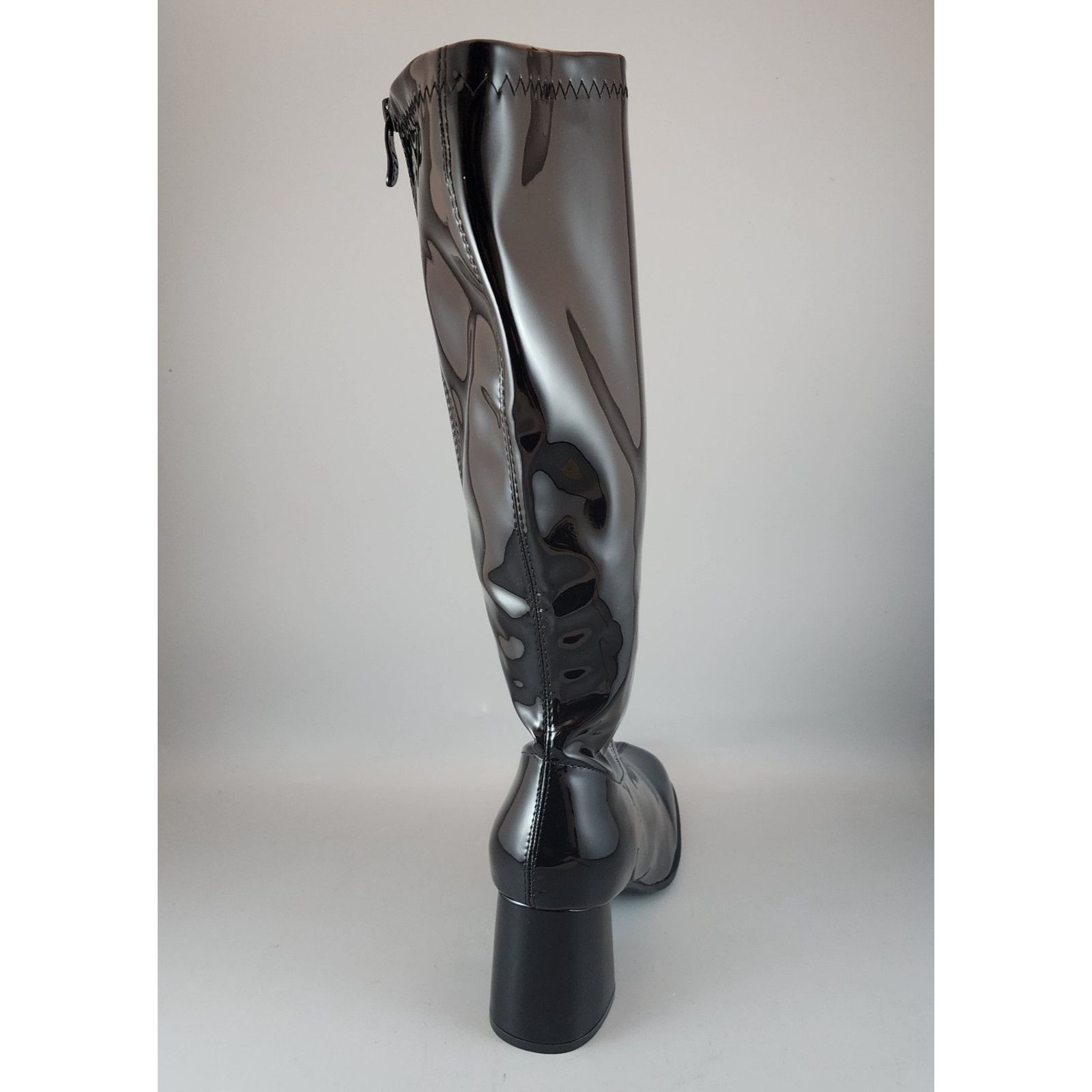 Other Ellie Shoes Knee-High Go-Go Boots 9 - Black Patent - 3" Heel Size US 9 / IT 39 - 6 Thumbnail