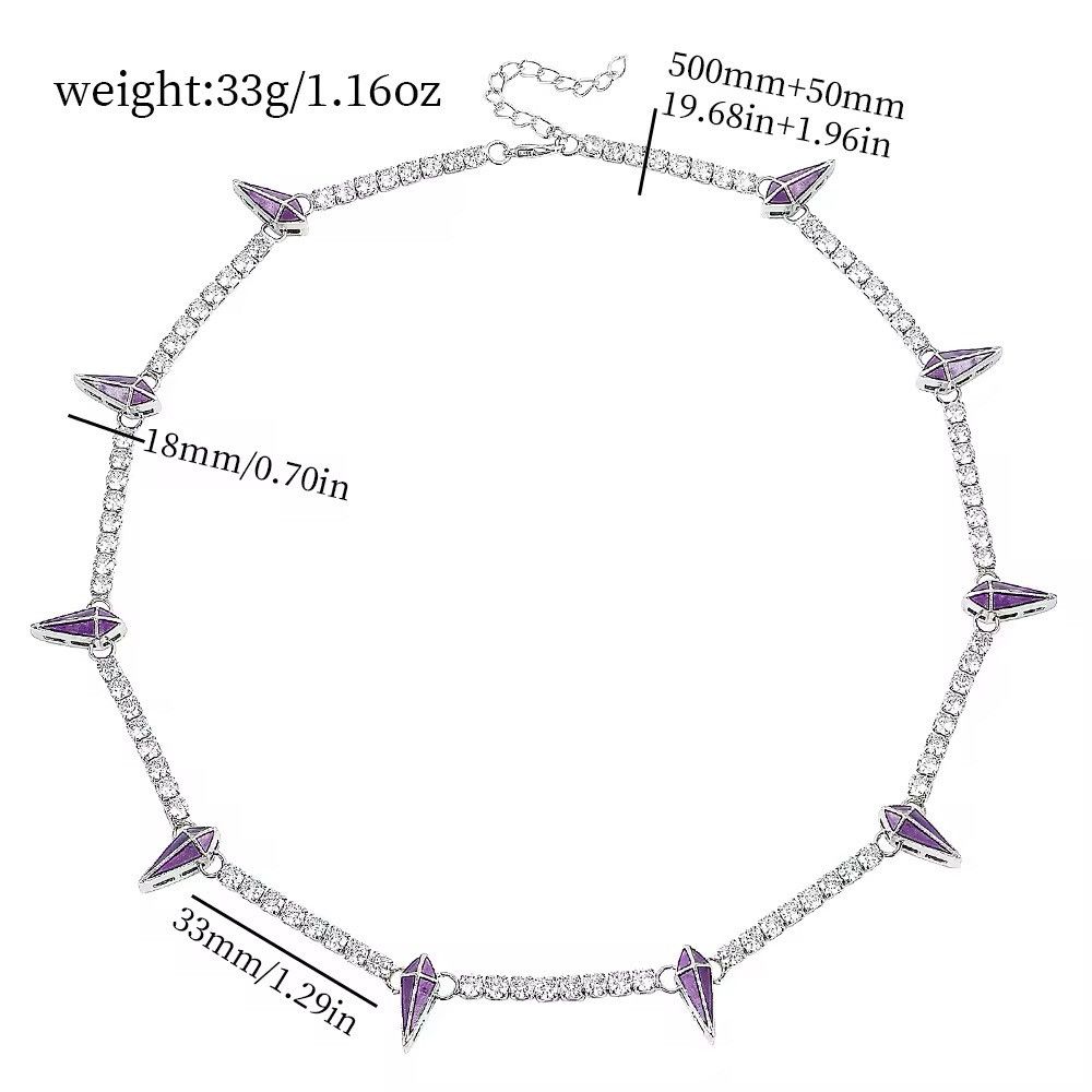 Jewelry 5mm Tennis Chain Iced Out Jewelry Necklace Size ONE SIZE - 4 Thumbnail
