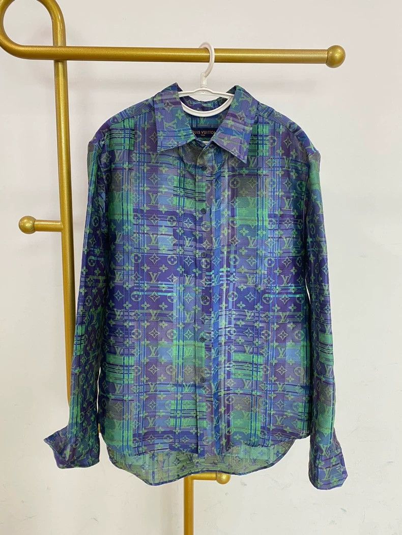 Louis Vuitton Louis Vuitton Neon plaid shirt Size US L / EU 52-54 / 3 - 1 Thumbnail