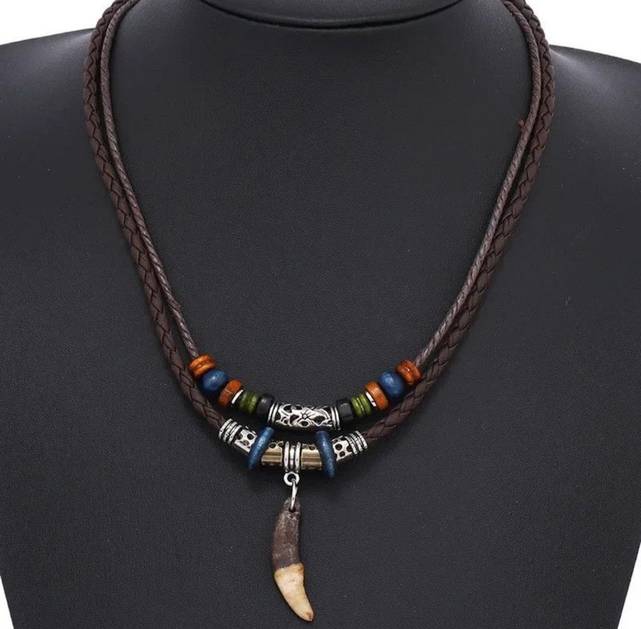 Japanese Brand × Vintage Multi Layered Vintage Wolf Fang Design Adjustable Necklace Size ONE SIZE - 2 Thumbnail