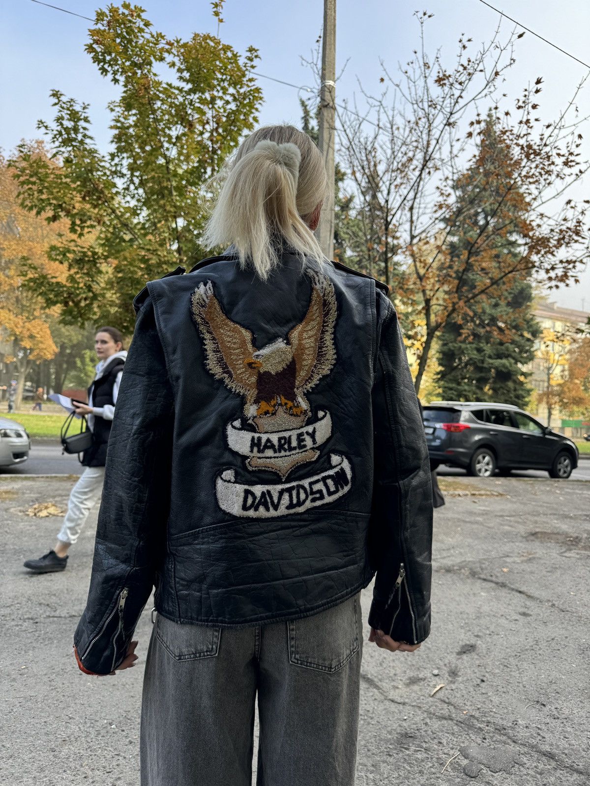 Harley Davidson Womens Harley Davidson Style Leather Jacket Racing rare Size XS / US 0-2 / IT 36-38 - 1 Thumbnail