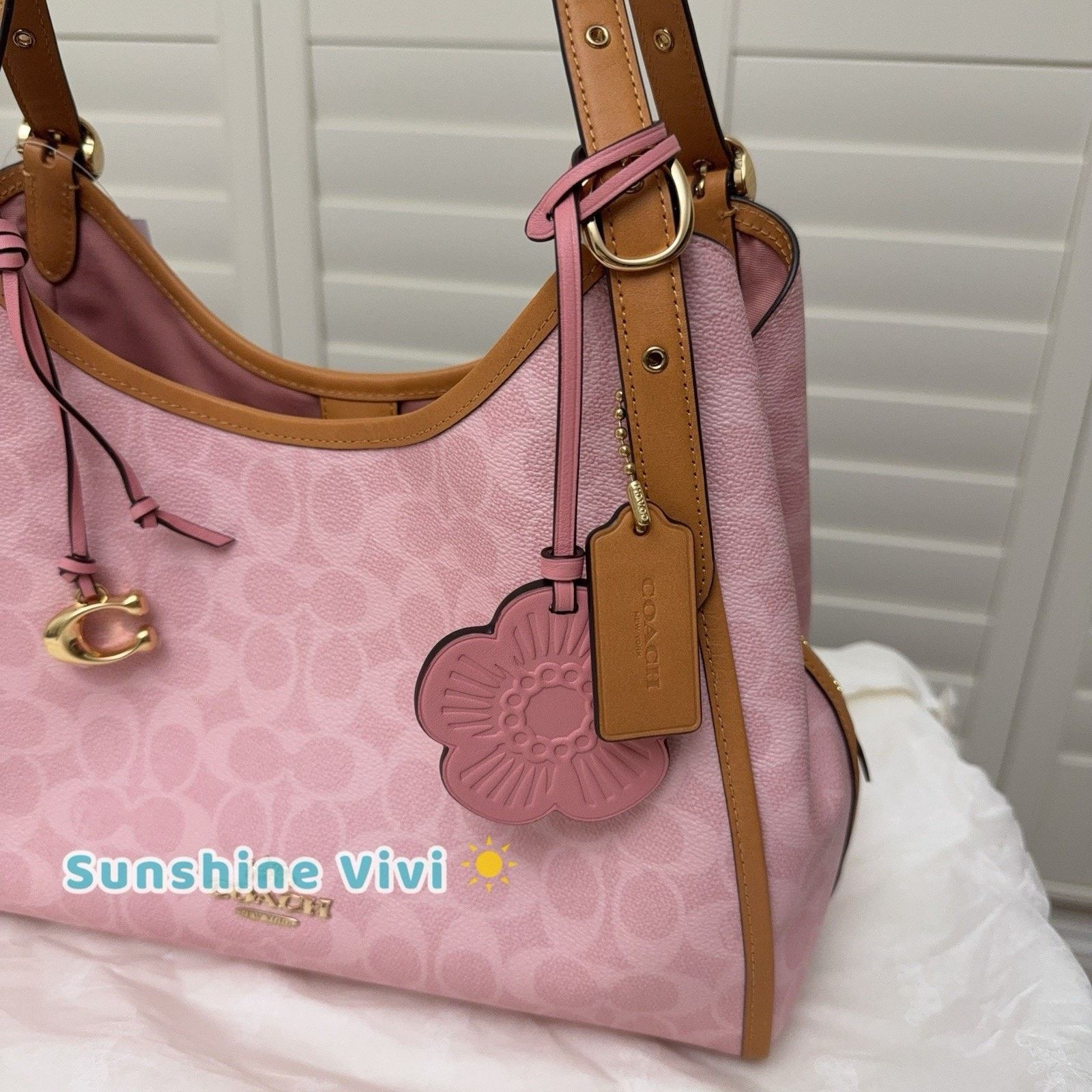 Coach NWT COACH Erin Shoulder Bag With Charms CEL13 in powder pink Size ONE SIZE - 3 Thumbnail