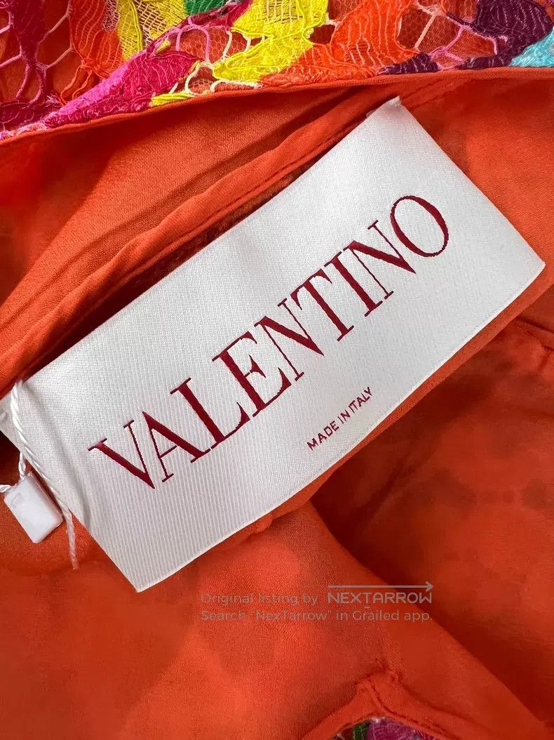 Valentino Valentino Colorful striped lace slip dress Size L / US 10 / IT 46 - 4 Thumbnail