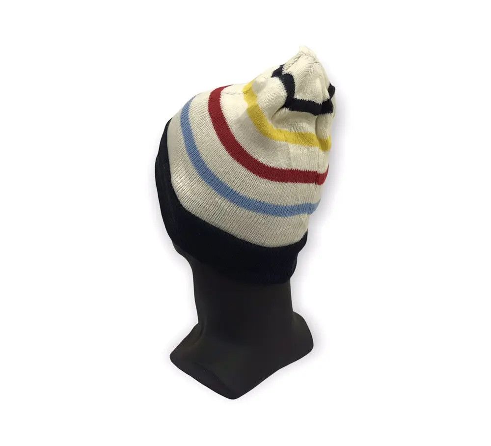 Nike Vintage Nike Striped Small Logo Beanie Hat Size ONE SIZE - 3 Thumbnail