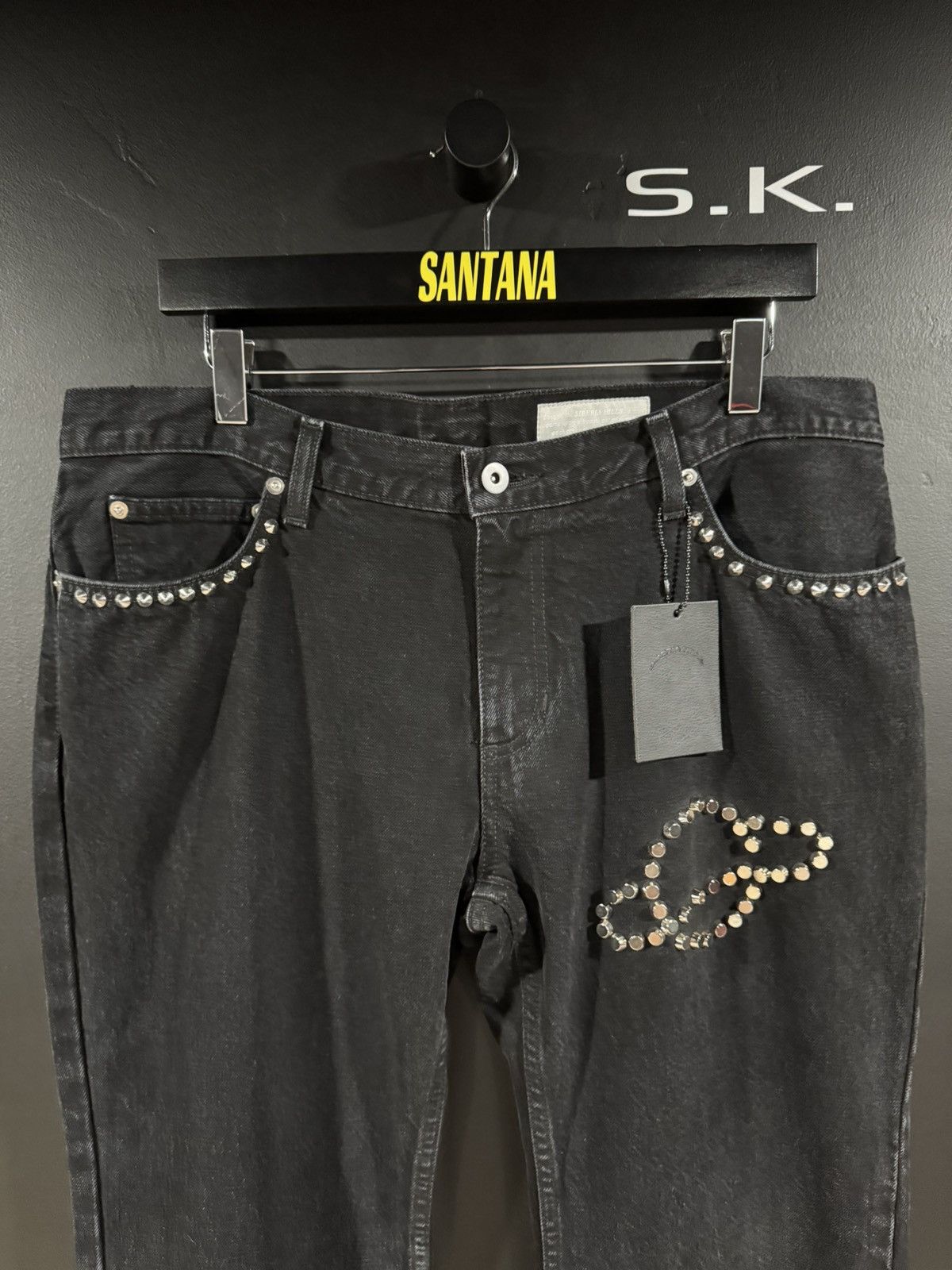 Siberia Hills Siberia Hills Studded Saturn Black Denim Jeans 34 BNWT Size US 34 / EU 50 - 2 Thumbnail