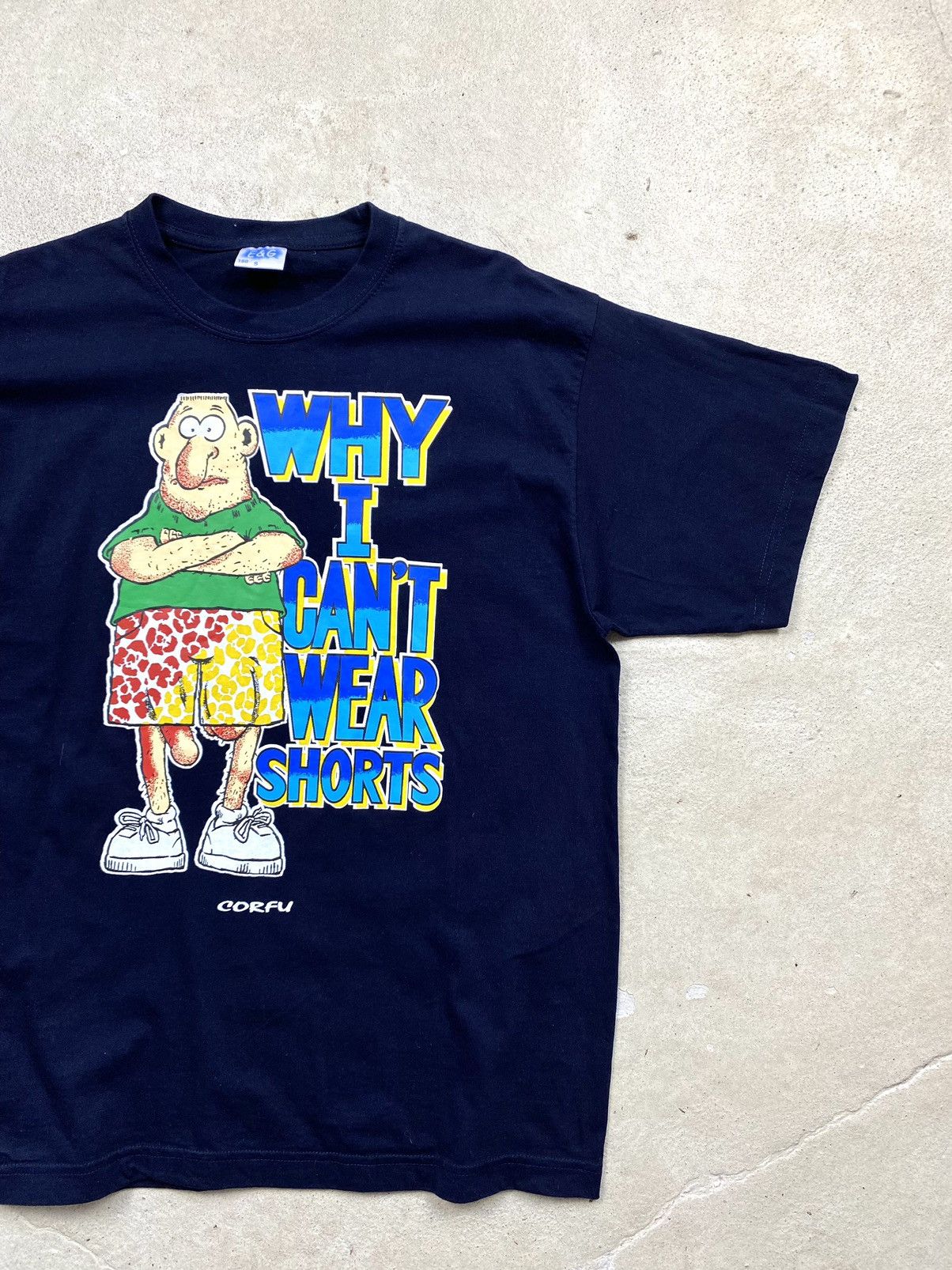 Vintage Y2K 90’s Vintage Why I Can’t Wear Shorts Funny T Shirt Size US M / EU 48-50 / 2 - 3 Thumbnail