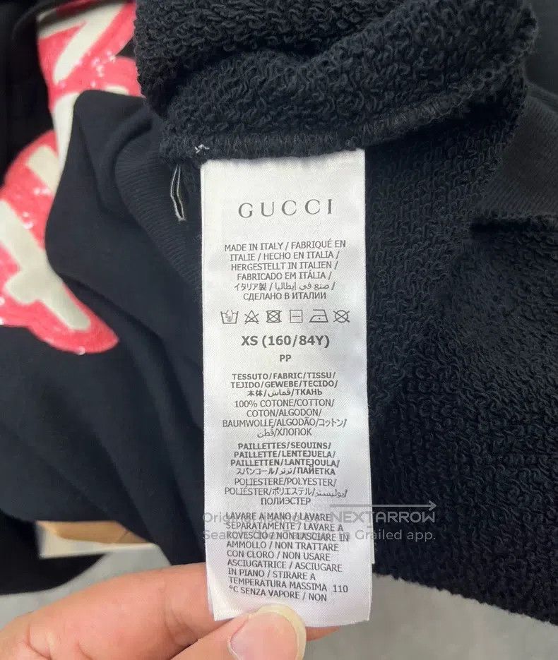 Gucci Gucci Black sequin letter logo hooded sweatshirt Size US XS / EU 42 / 0 - 5 Thumbnail