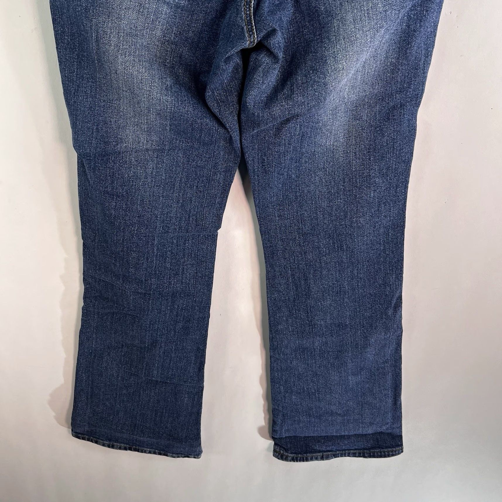Vintage VINTAGE BISOU BISOU Women's Bootcut Jeans 12 Blue 90s Embellished Rhinestone Floral Denim Spandex Size 34" / US 12 / IT 48 - 7 Thumbnail