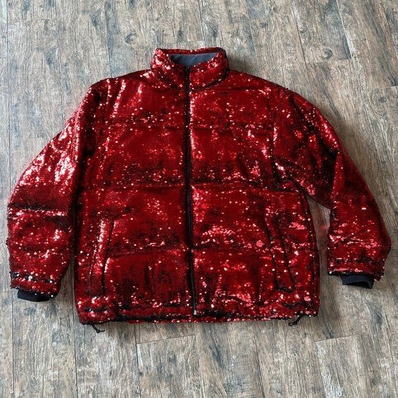 Market Chinatown Market Reversible Sequin Jacket Size US L / EU 52-54 / 3 - 1 Thumbnail