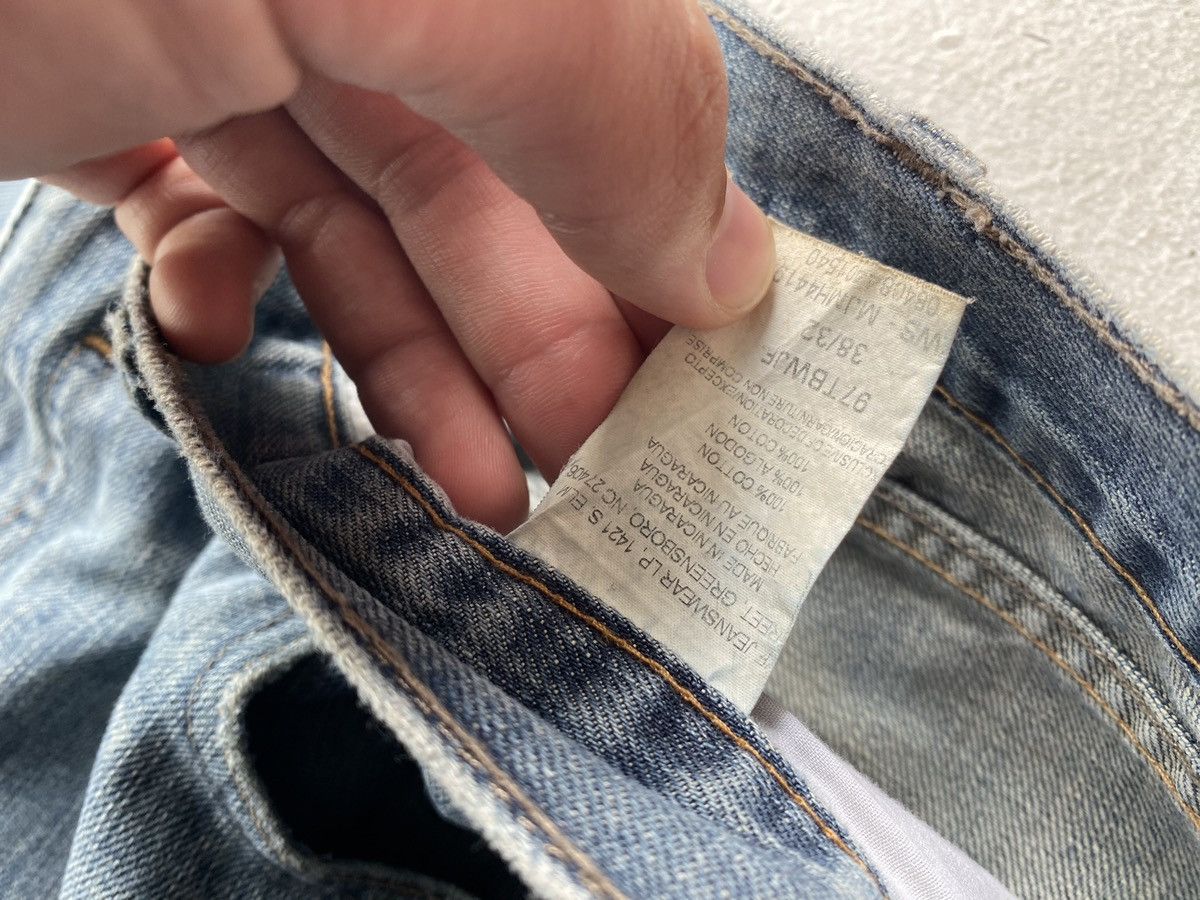 Vintage × Wrangler 🔥BAGGY RELAXED WRANGLER WIDE LEG JEANS 38x32 RARE VNTG MENS Size US 38 / EU 54 - 5 Thumbnail
