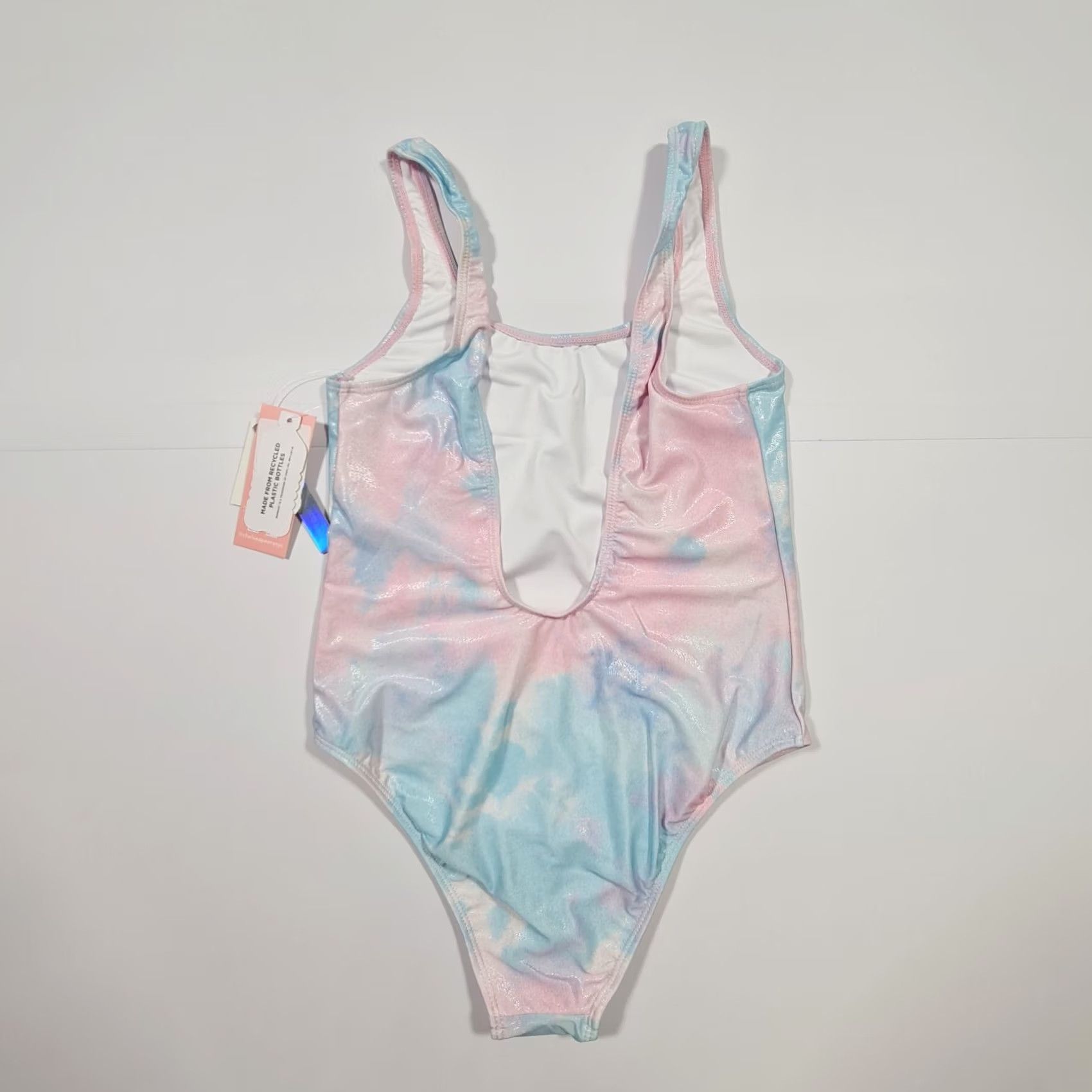 Vintage Chelsea Peers Womens One Piece Swimsuit Pink Tie Dye Glitter Small Size ONE SIZE - 4 Thumbnail