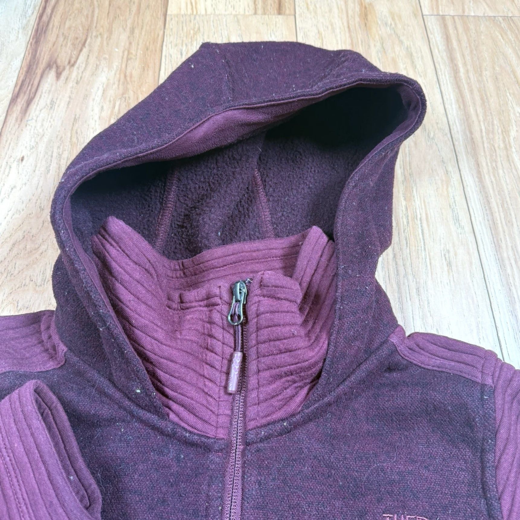 The North Face The North Face Indi Hooded Fleece Parka Jacket Women’s S Full Zip Maroon Red Hooded Women's S Jacket Size S / US 4 / IT 40 - 6 Thumbnail