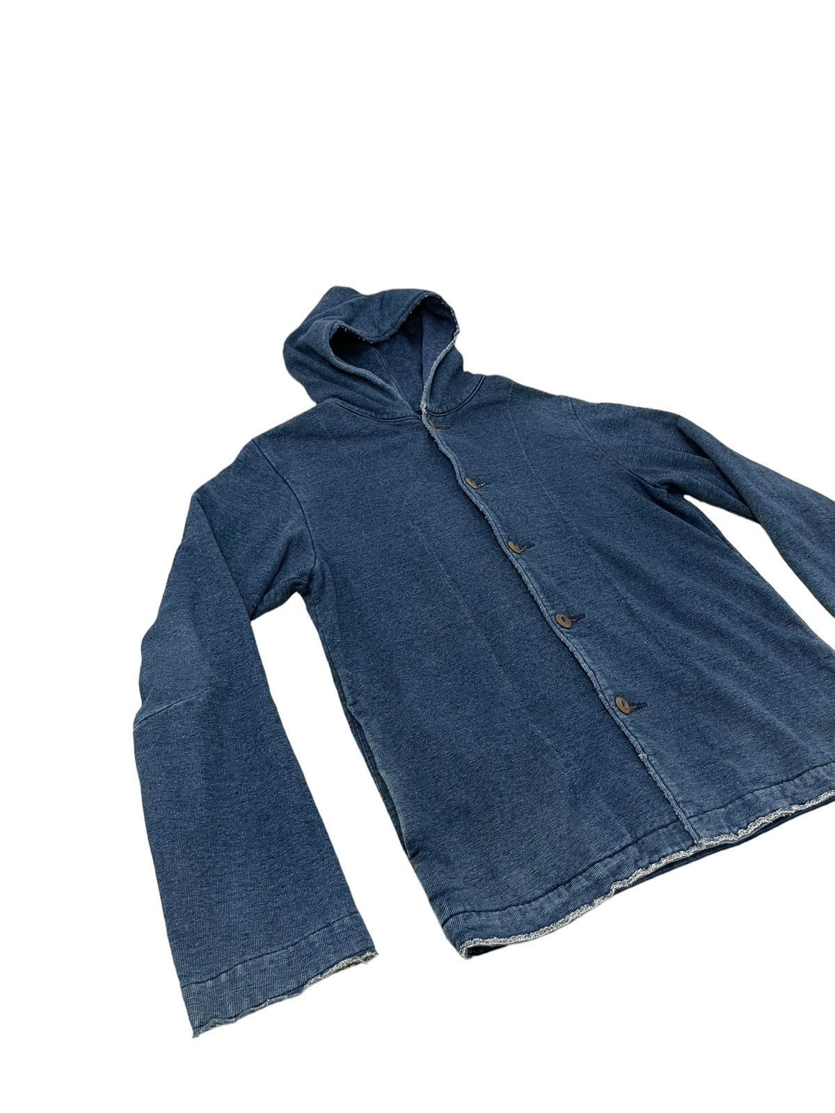 45rpm Button Hoodie 45rpm Indigo Sweatshirt Naval Distress 5🟩5 Size US M / EU 48-50 / 2 - 2 Thumbnail