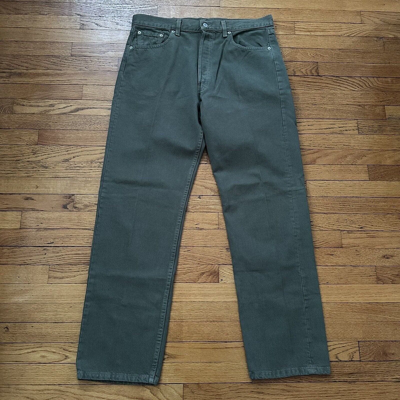 image of Levis x Made In USA Vintage Levi’S 501 Green Denim Jeans 38X32 Made In Usa, Men's