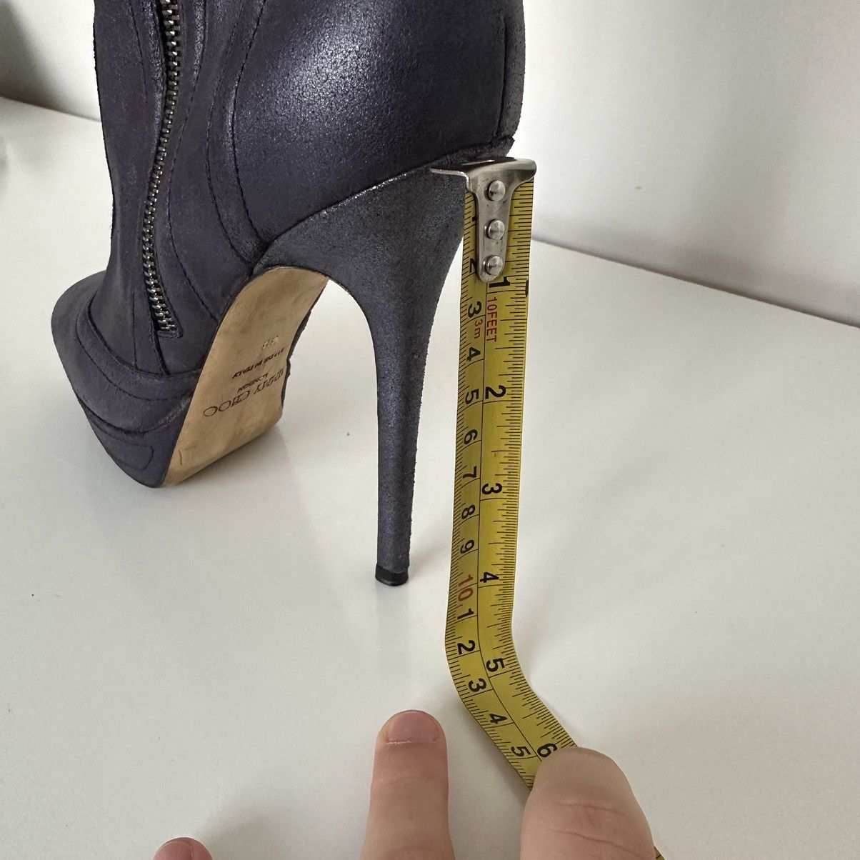 Jimmy Choo Jimmy Choo Metallic Purple Leather Knee Lenght Boots Size US 8 / IT 38 - 15 Thumbnail